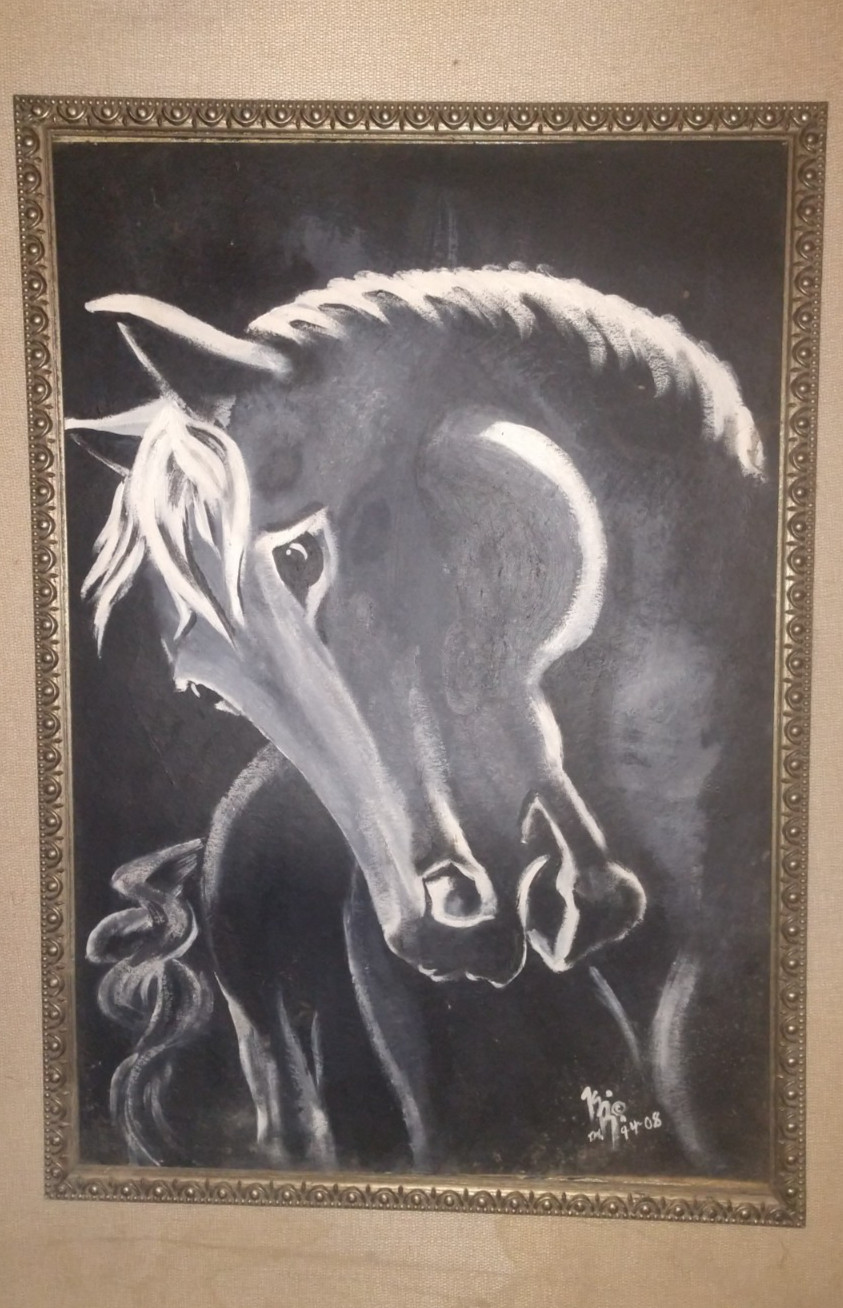 large horse oil painting