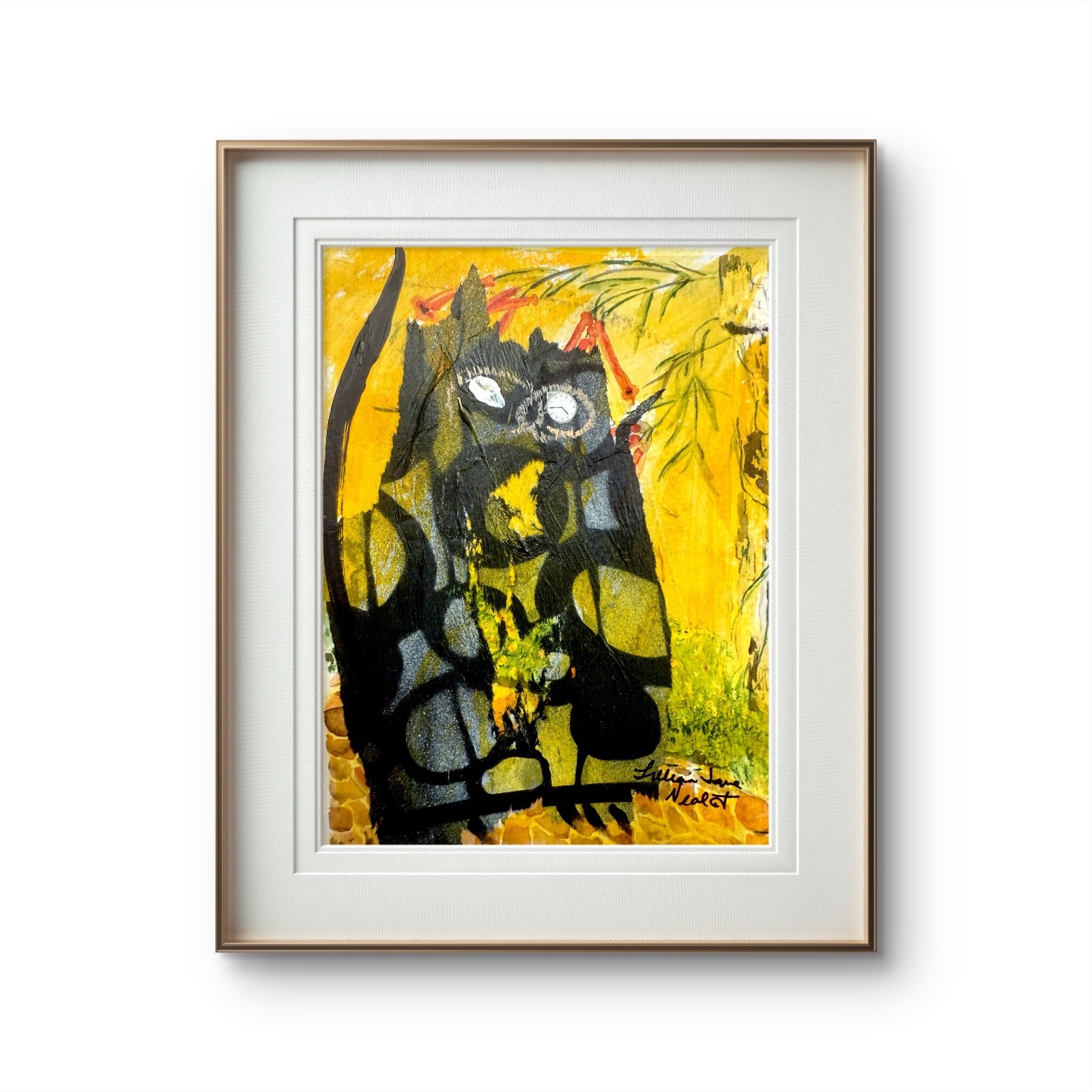 5″x7″ Abstract Paper Mixed Media Original Art Expressionism Home Art