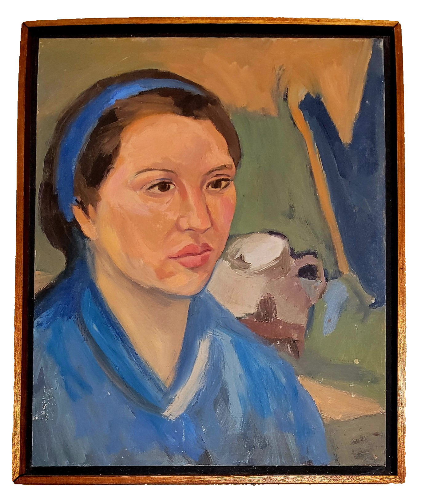 Art Vintage Portrait Painting of Woman – Original Art work on Canvas