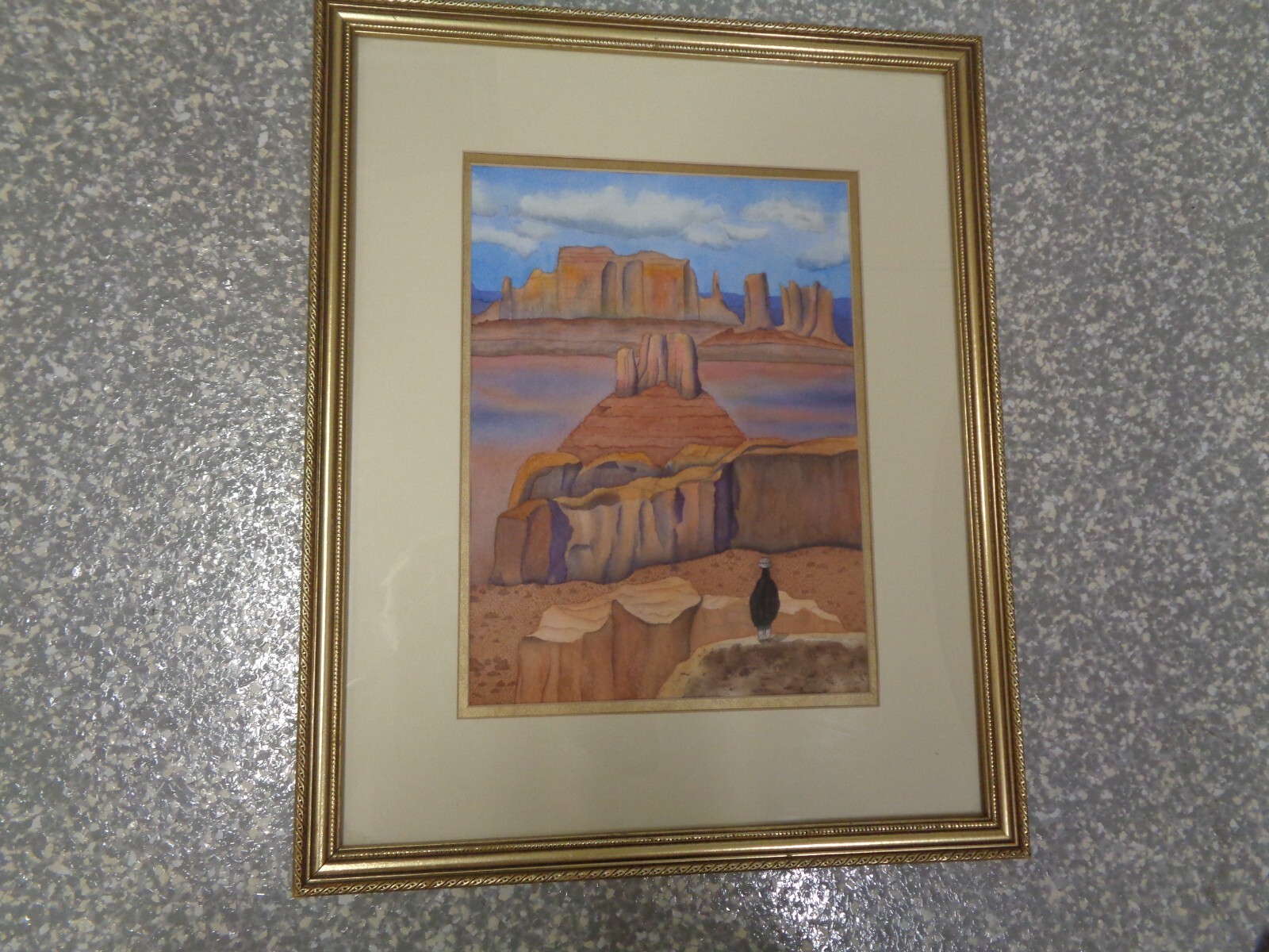 Janice Raitan Pastel Watercolor Painting Monument Valley Navajo Reservation AZ