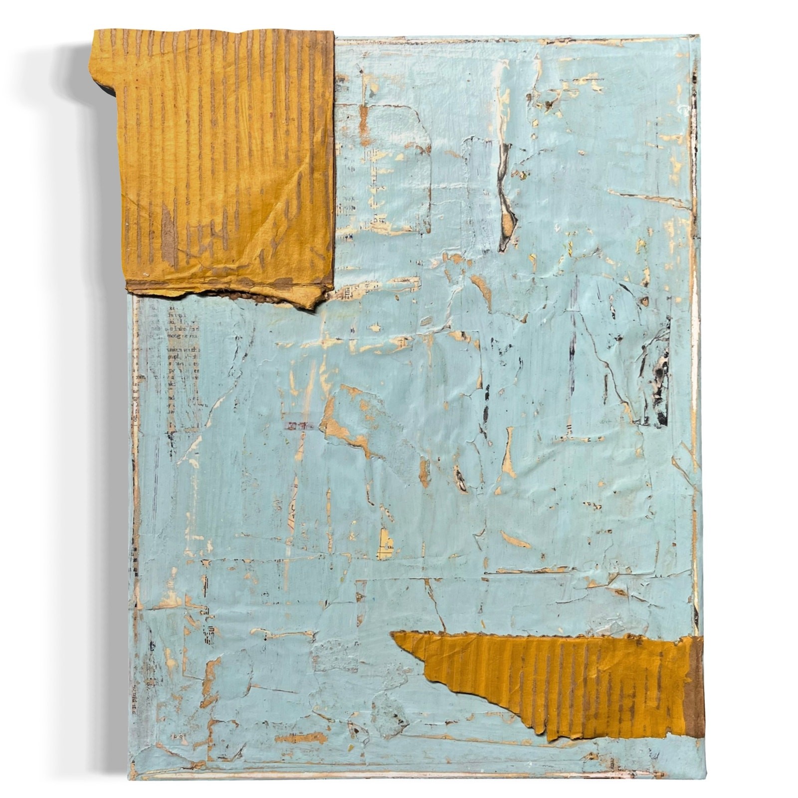Original Mixed Media Modern Art Collage Painting on Canvas 12×16 «Northstar»