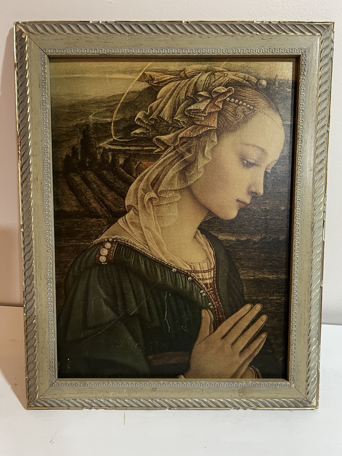 VINTAGE PRINT LADY PORTRAIT PAINTING FRAMED