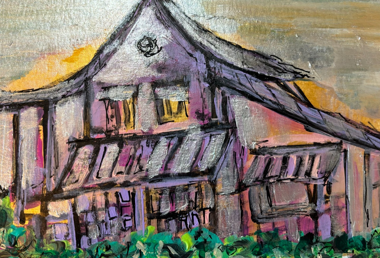 Original acrylic art painting – Cottage Series : 1 of 6