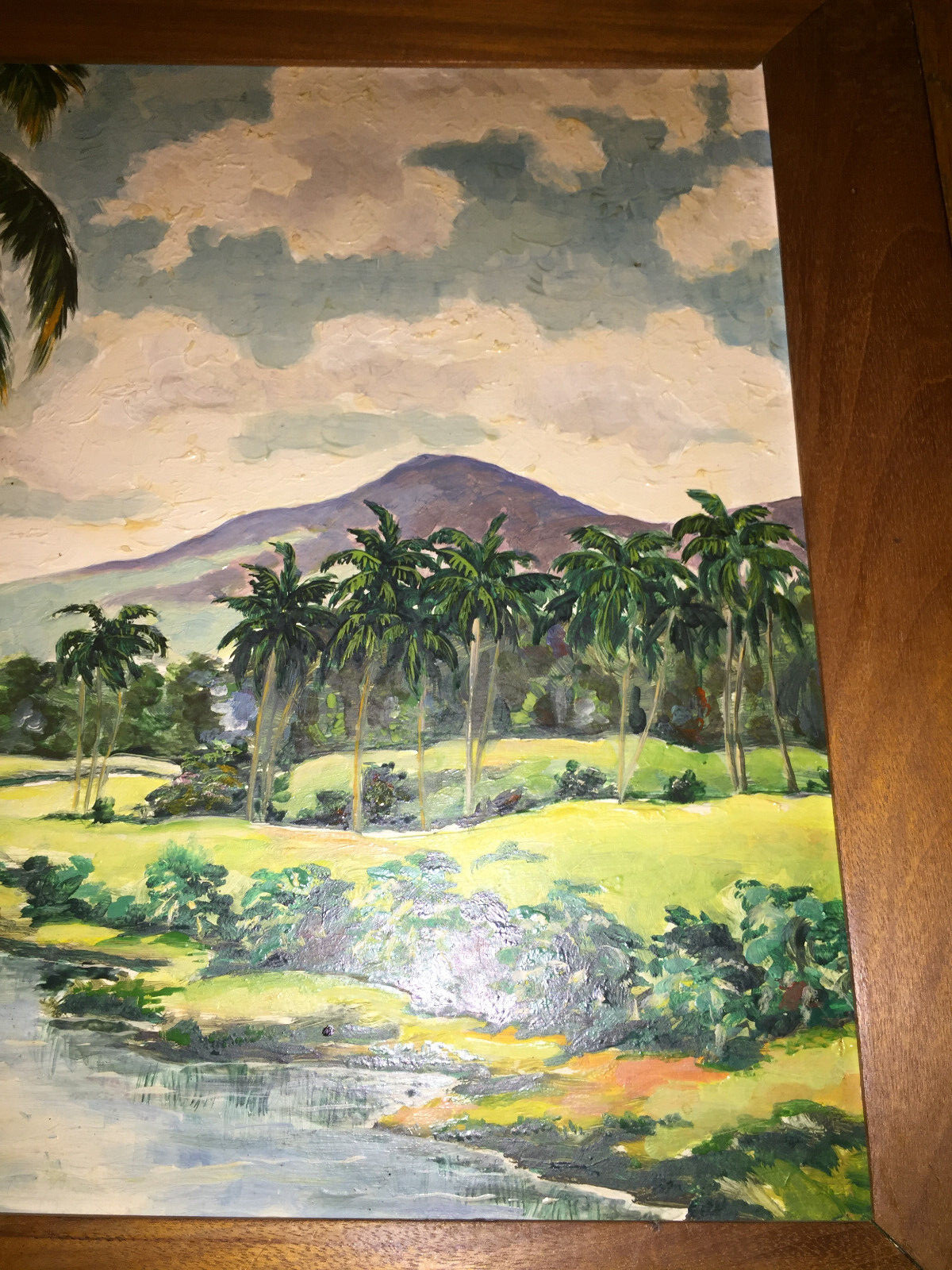Lloyd Van Pitterson – RARE Vintage Original Oil Board Popular Jamaican Artist