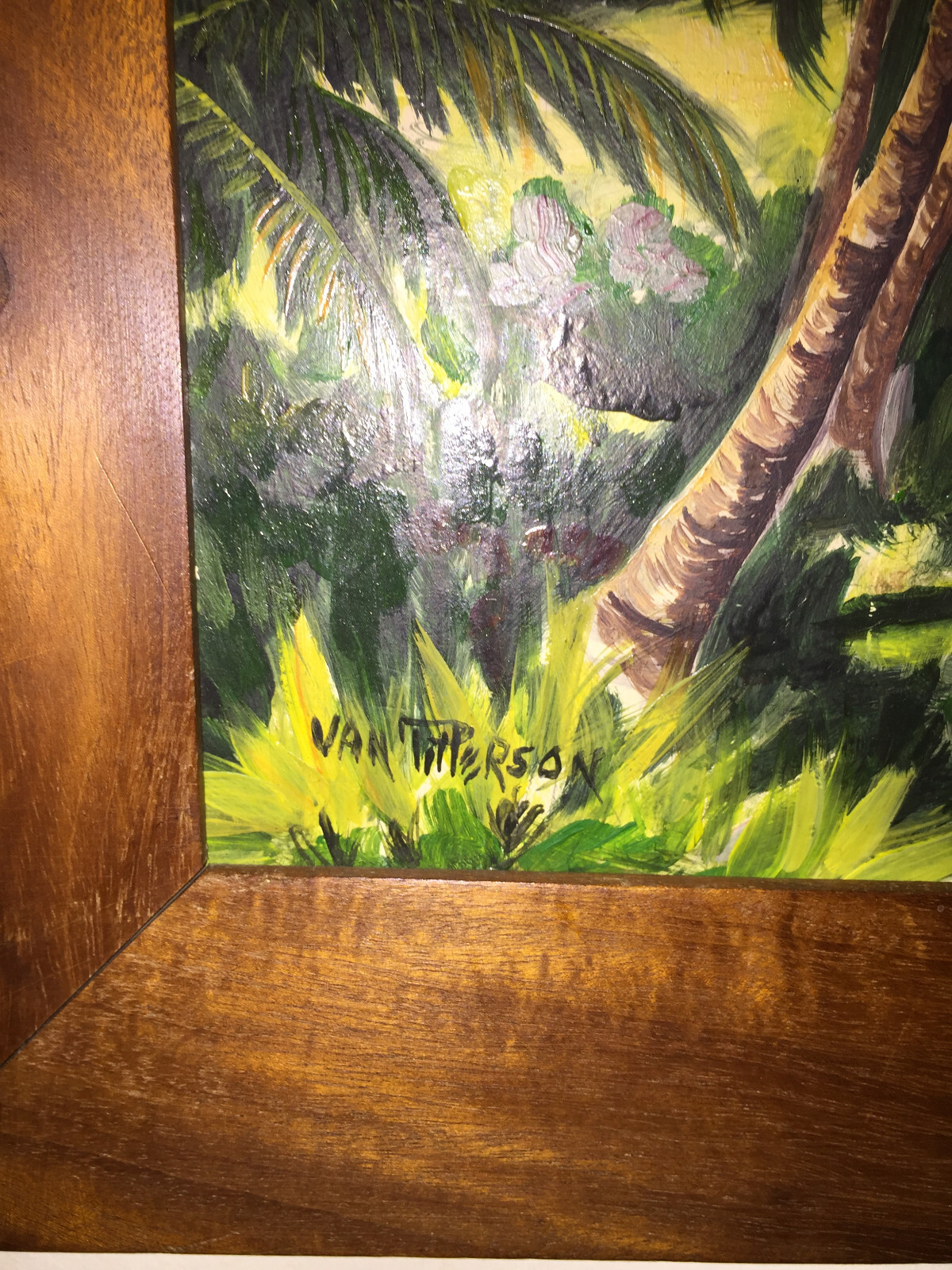 Lloyd Van Pitterson – RARE Vintage Original Oil Board Popular Jamaican Artist