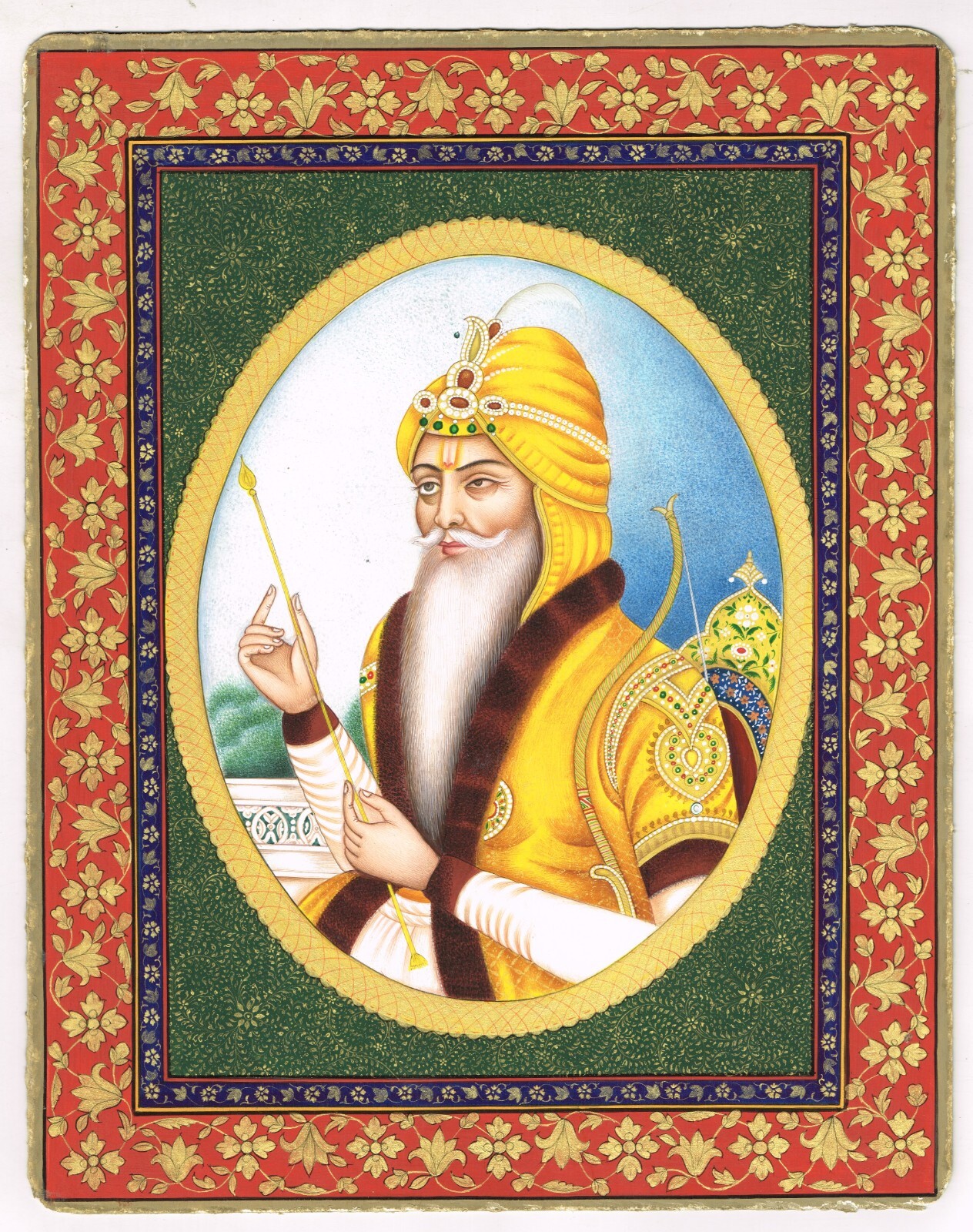 Maharaja Ranjit Singh Painting 1st Maharaja Of Sikh Empire 8.5×10.5 Inches