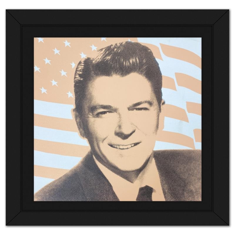 Steve Kaufman (1960-2010), «President Regan» Framed Mixed Media Art, PP 9/50