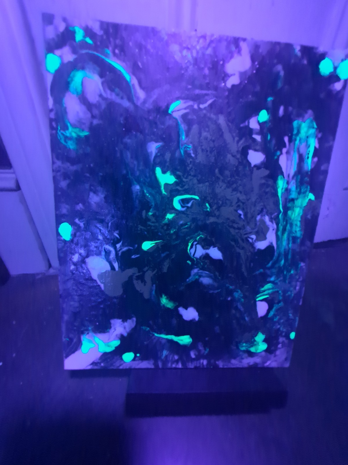 «Elegant Jungle» Painting By ThePistol508 8″x10″ UV Reactive