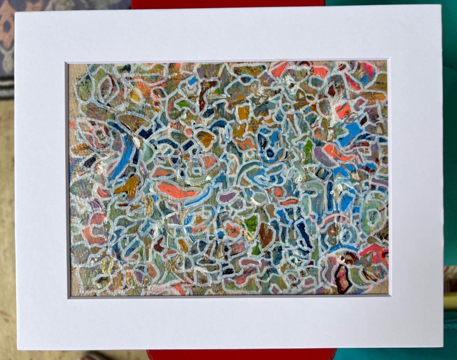 Abstract Painting Acrylic Original Modern Art 8×10 Matted Jimarieart