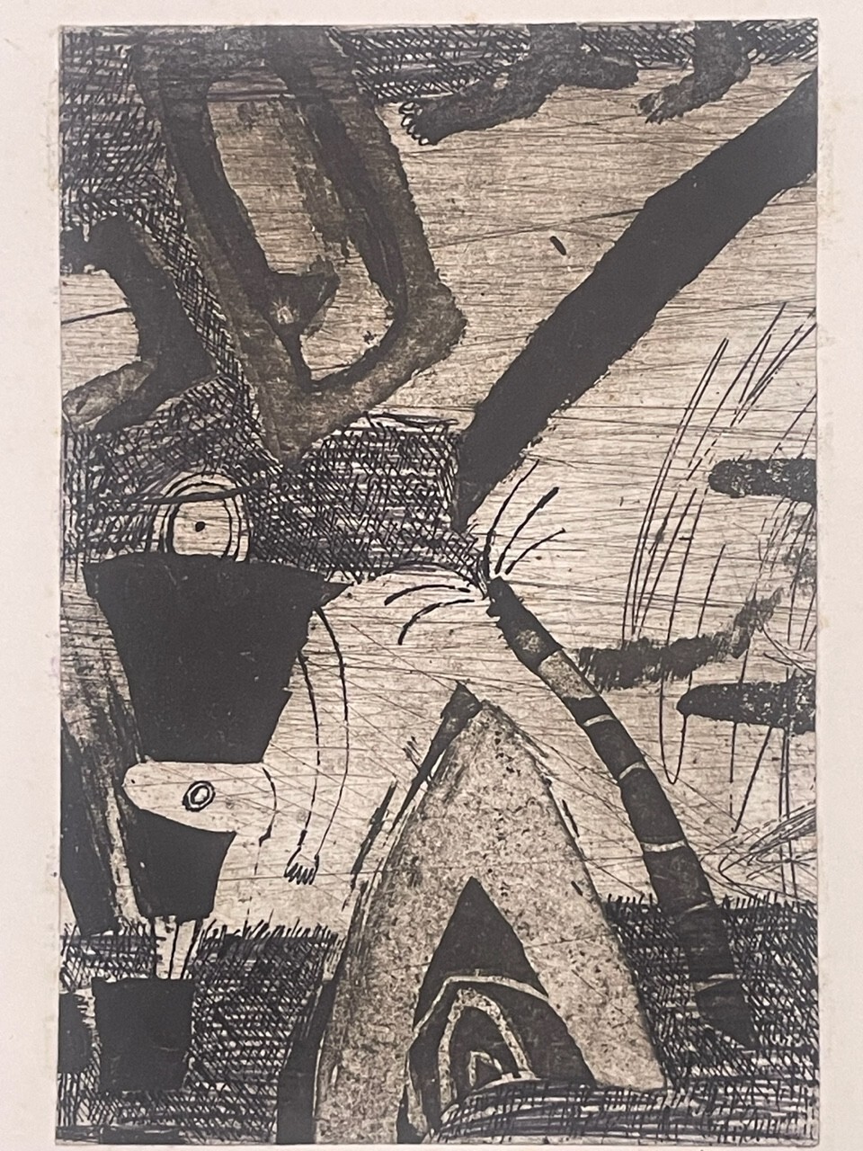 RIGOBERTO MENA. Painter. Abstract Art. Contemporary Cuban Art.Scratchboard-Ink