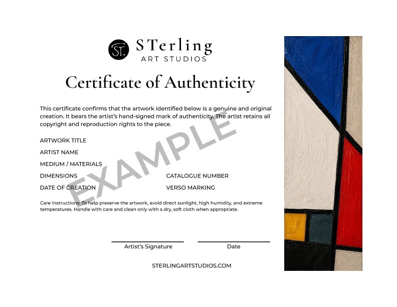 Original Expressionist Red Dog Modern Home Decor Signed STerling Paper 11×14