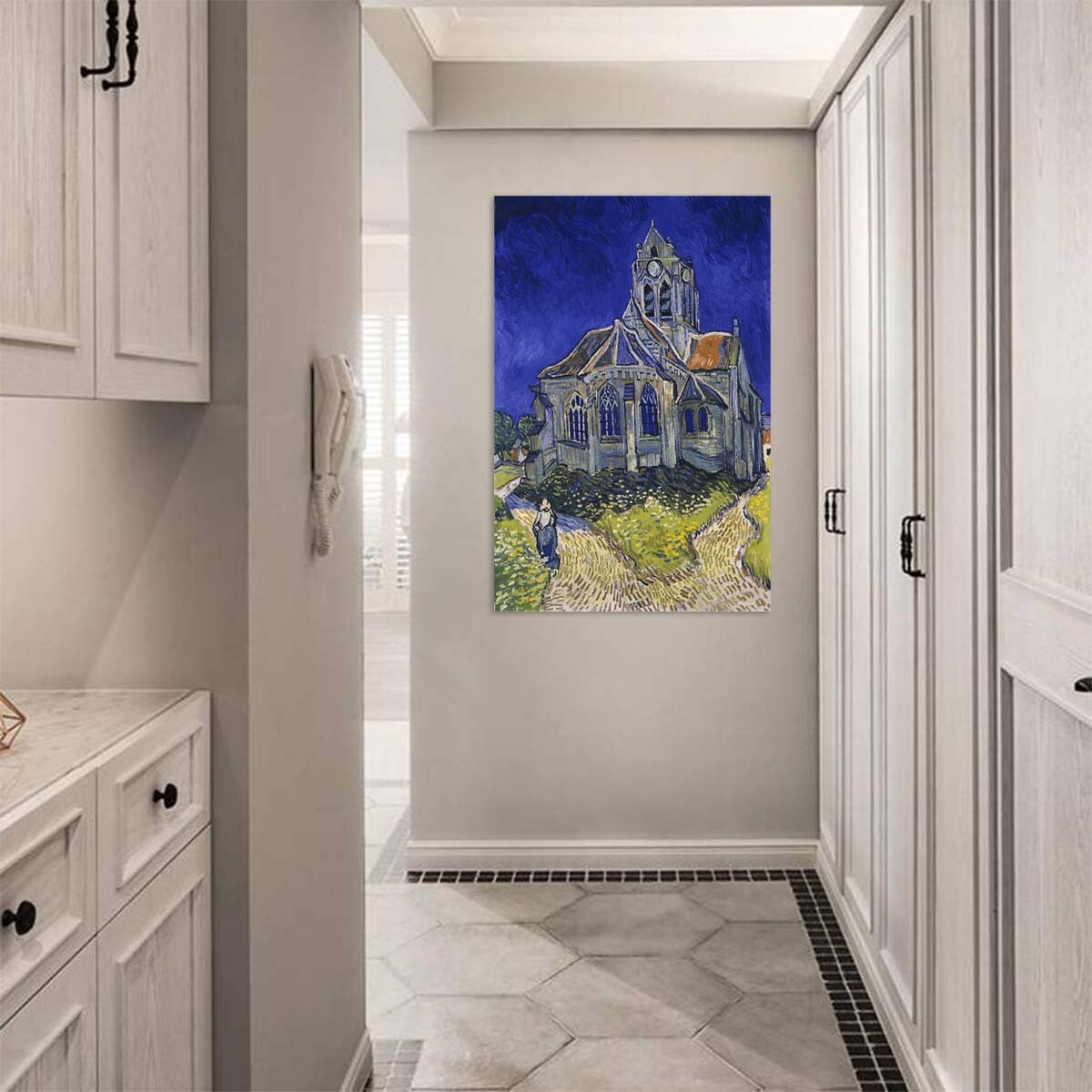 Vincent van Gogh Church at Auvers Hand-painted Oil Painting Wall Art