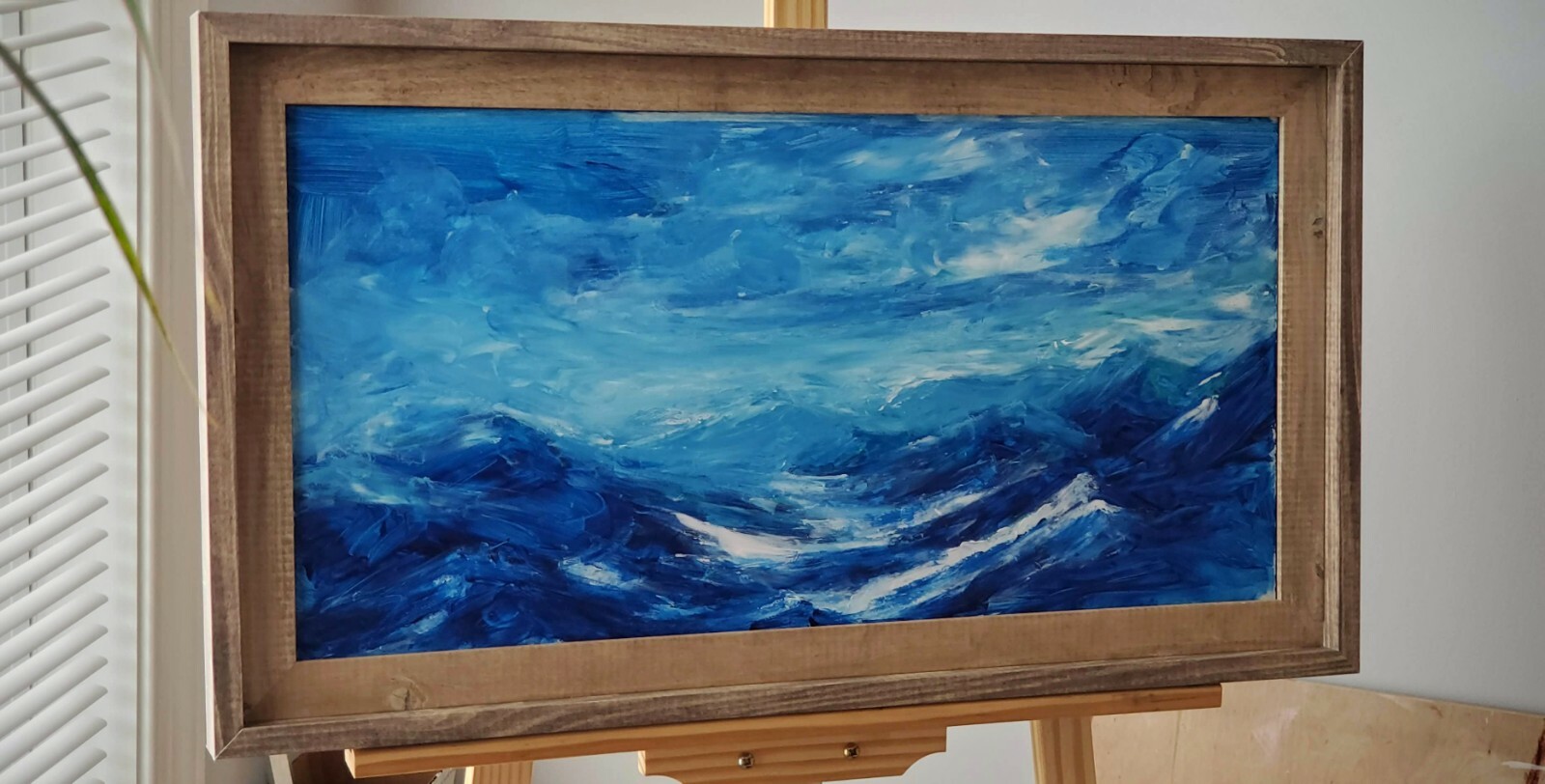 ORIGINAL BLUE RIDGE MOUNTAINS OVERLOOK LANDSCAPE PANORAM PAINTING Signed M Kravt