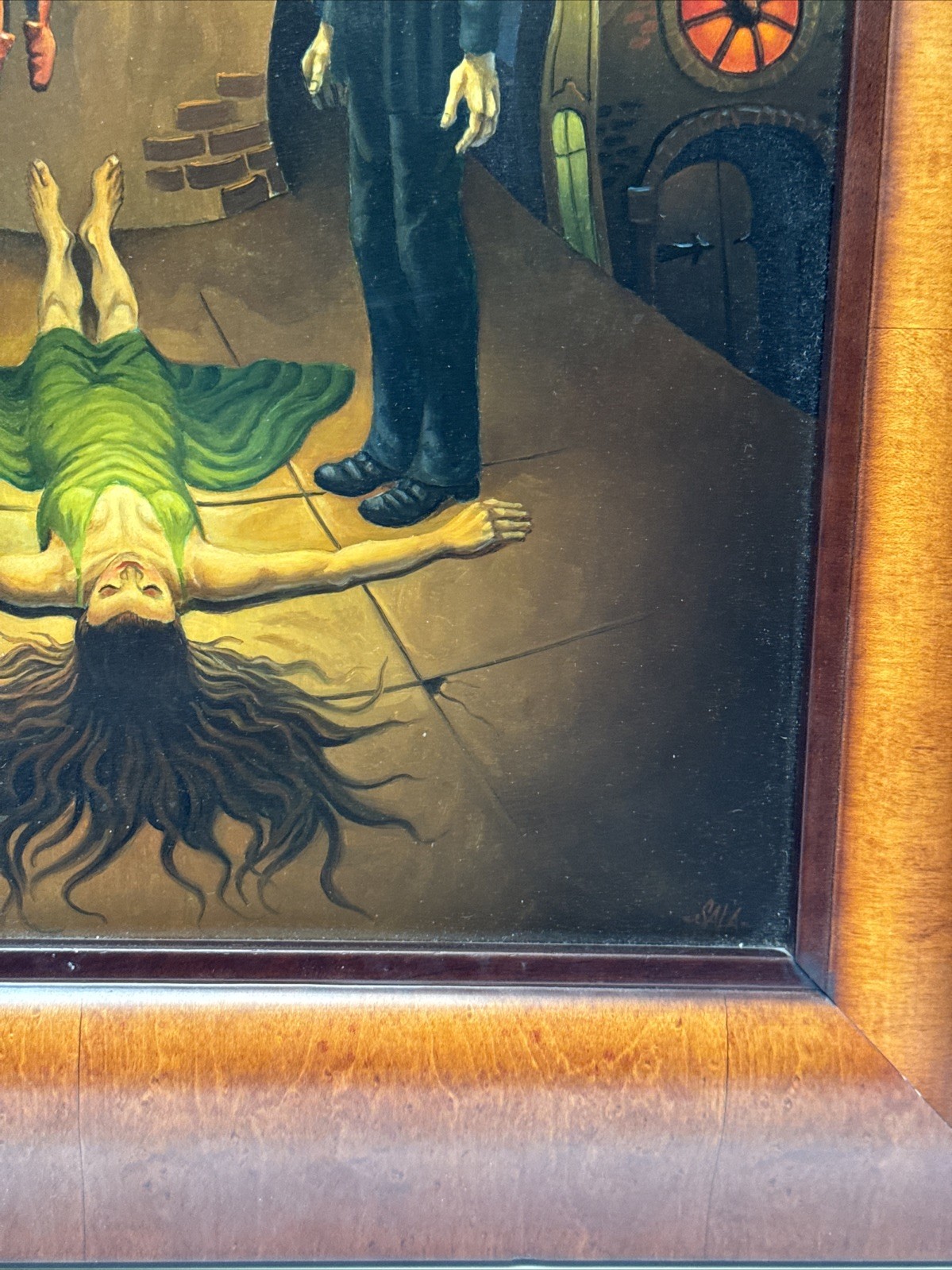 Surrealist Painting Surrealism William Sala Listed Modernist Urban Iconic Woman