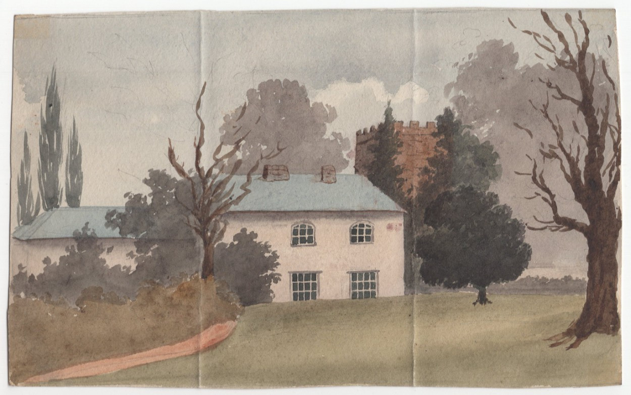 Watercolor Painting of Lord Stopford’s House / 19th Century Canon of Windsor