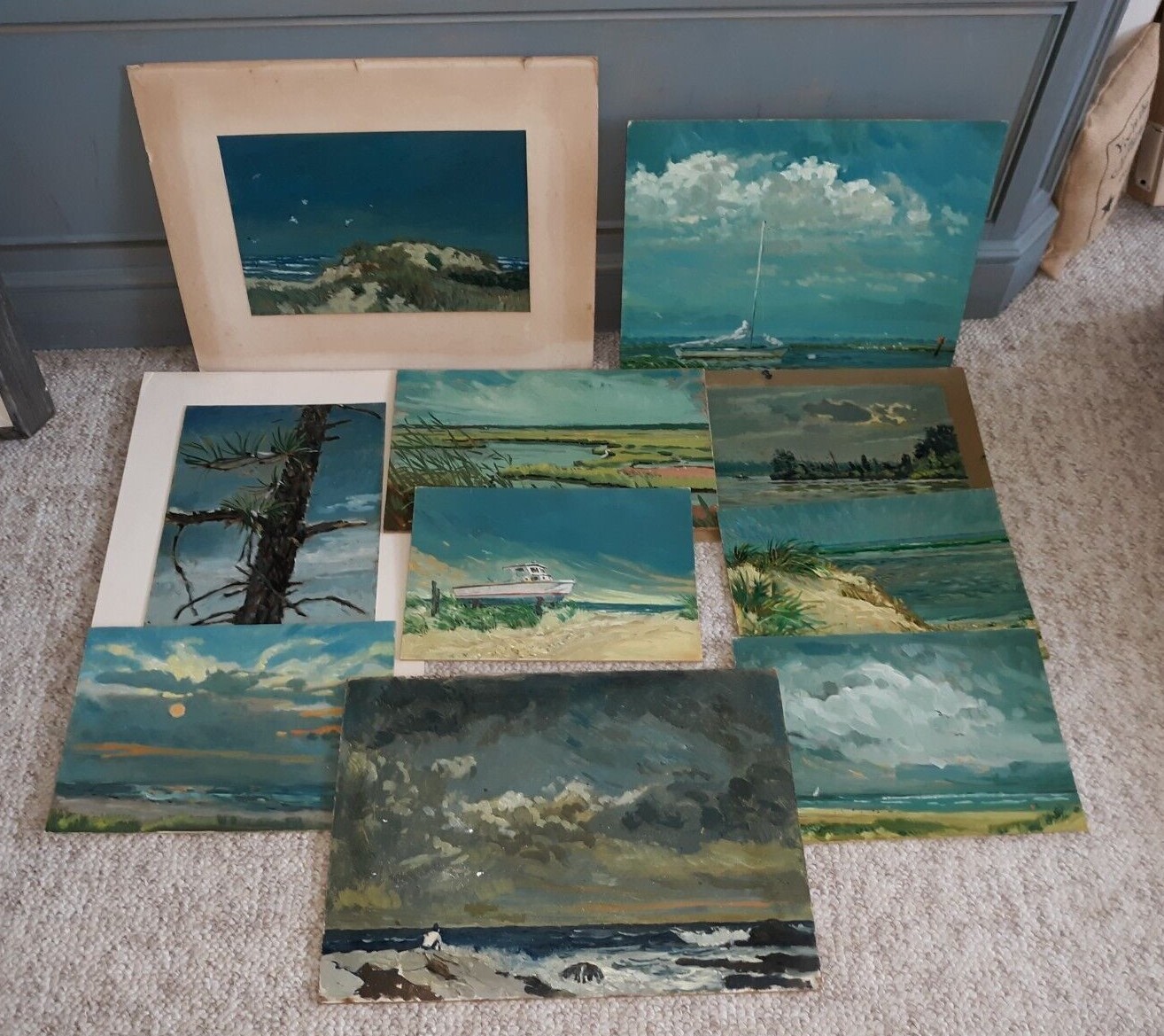 James Ponter Painting Lot New Jersey Shore Impressionist PAFA Philadelphia