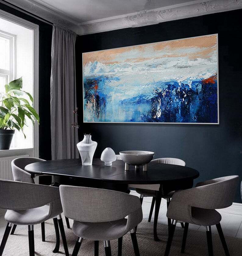 Oversize Wall Art Extra Large Textured Contemporary Art Modern Artwork 27in