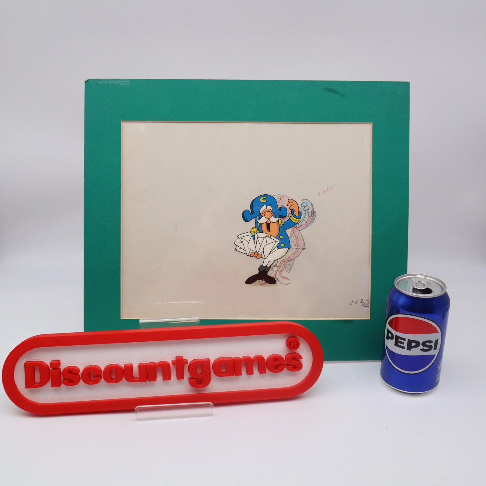 Original Hand-Painted Artwork: CAPTAIN CAP’N CRUNCH DRAWING & ANIMATION CEL!