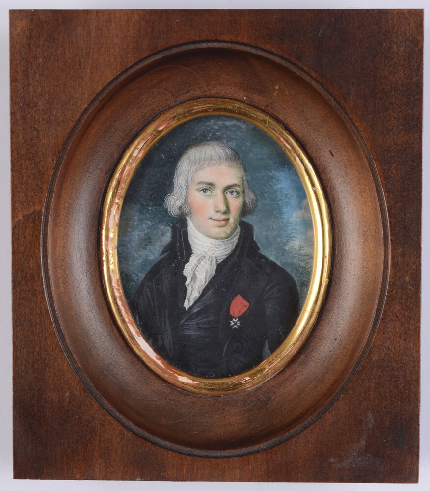 Wendelin Moosbrugger (1760-1849) «Gentleman with St. Louis Order» miniature (m)