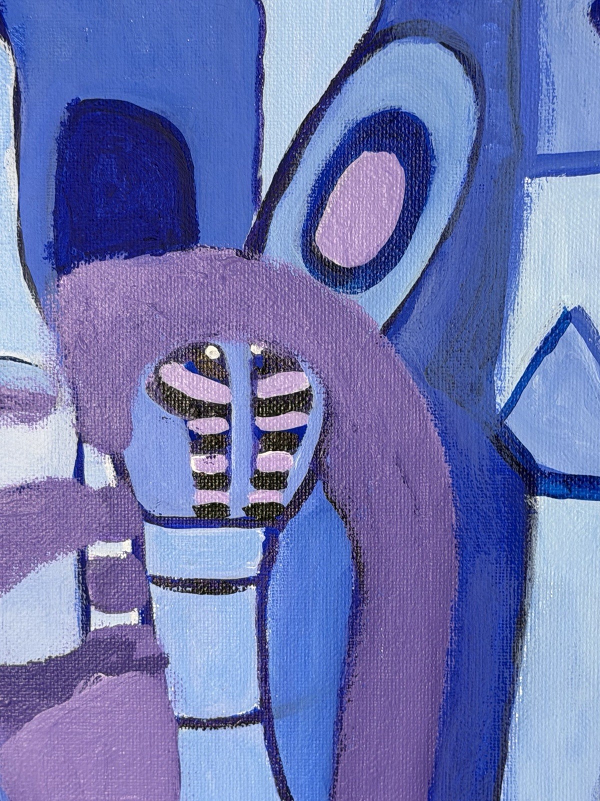 Visionary Expressionist Dream Painting By New York Outsider Artist Louise Abrams