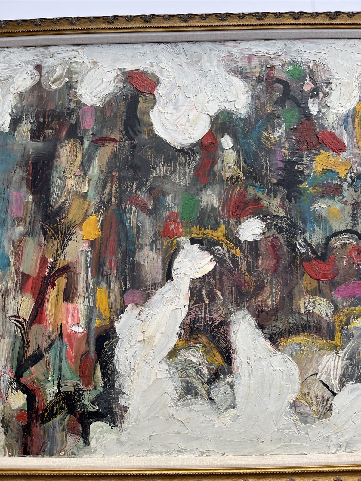 Jo Cain PAINTING ANTIQUE EXPRESSIONISM Mid Century AMERICAN CUBISM RARE Large