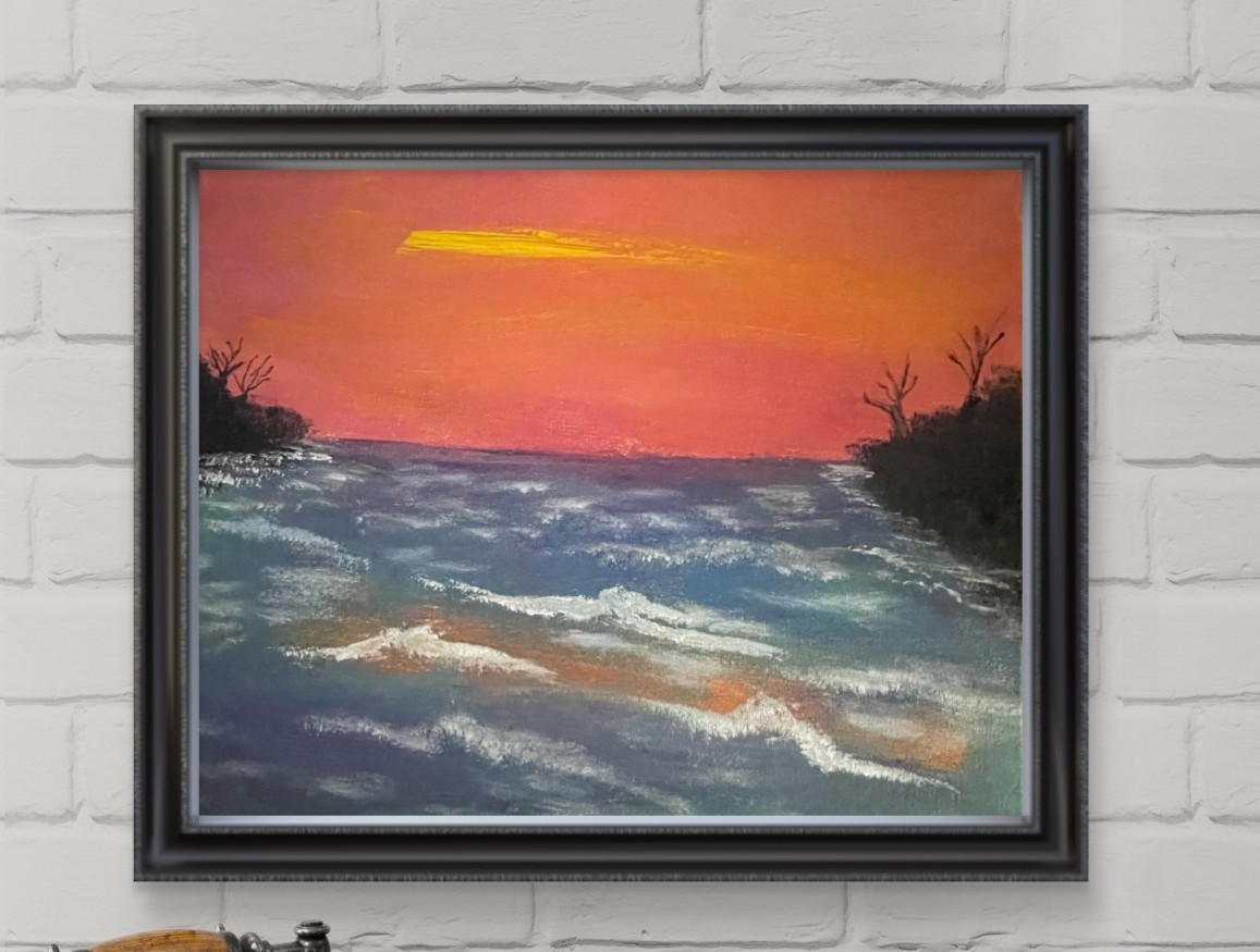 Messa Art: Seascape 8: 11×14 Abstract Impressionism Original Artwork on Canvas