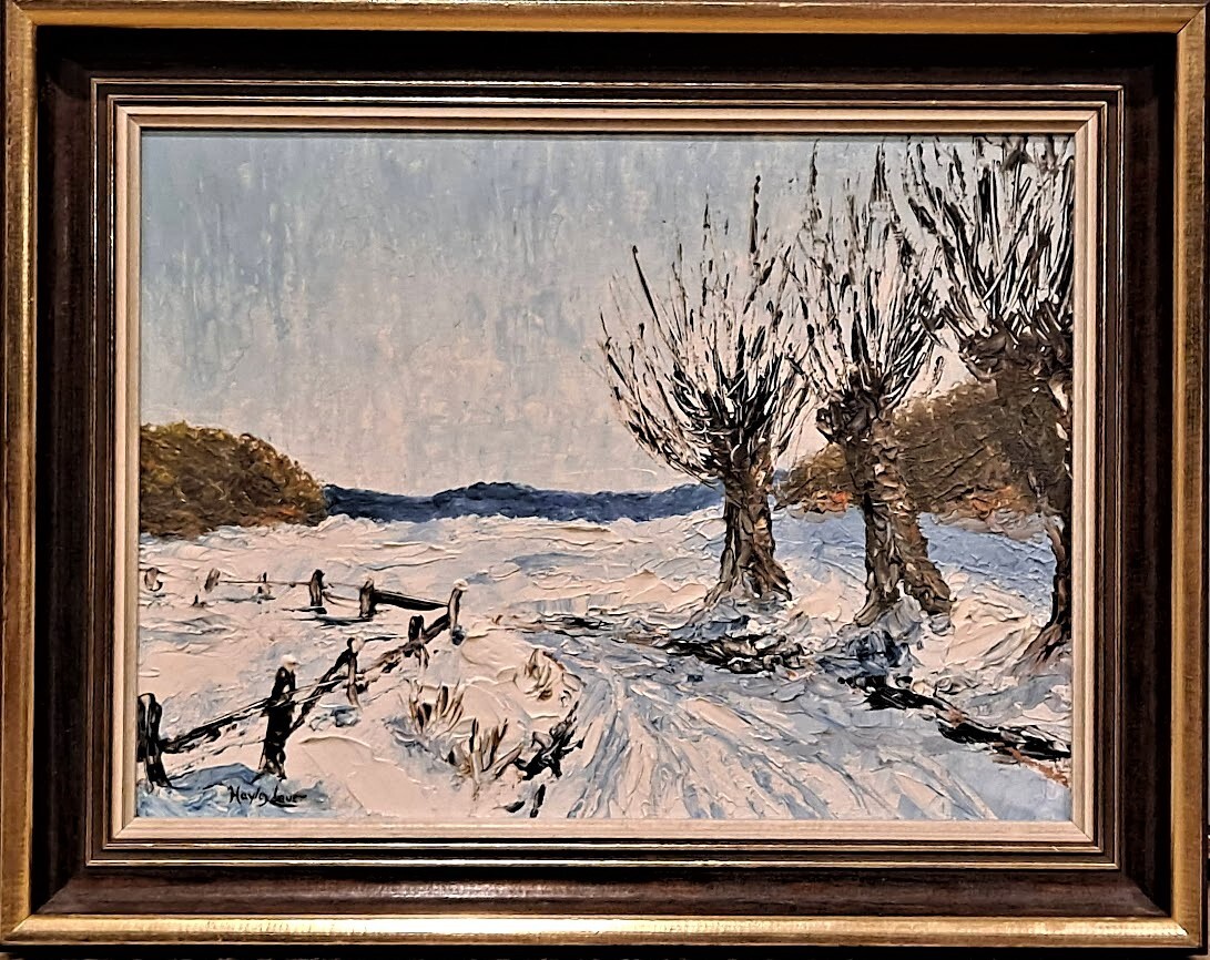 HAYLEY LEVER (American, 1876-1958) – Winter Landscape Oil Painting – Signed