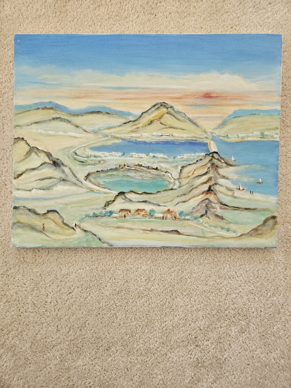 Oil Painting on Canvas Swiss Alps Painted In Switzerland By Otti