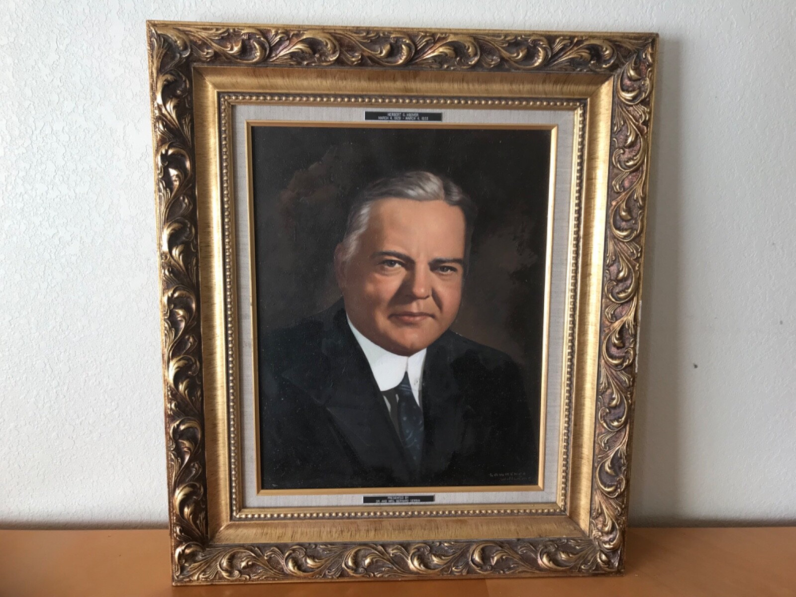 Herbert Hoover Canvas Print by Artist Lawrence Williams 31st U.S. President