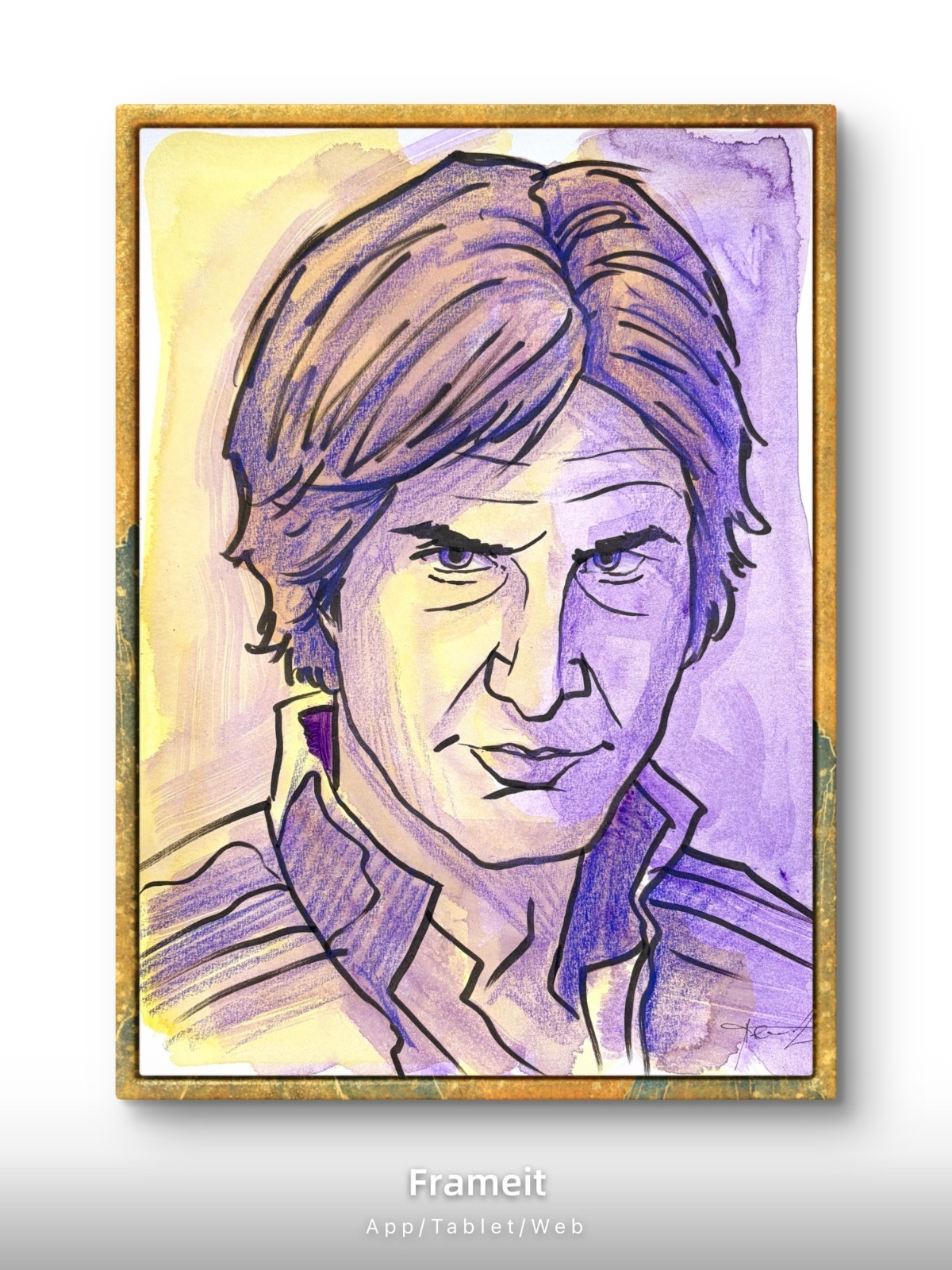 Original Han Solo 2 Painting By Alannah Dyer- Acrylic 9×12 in Star Wars Fan