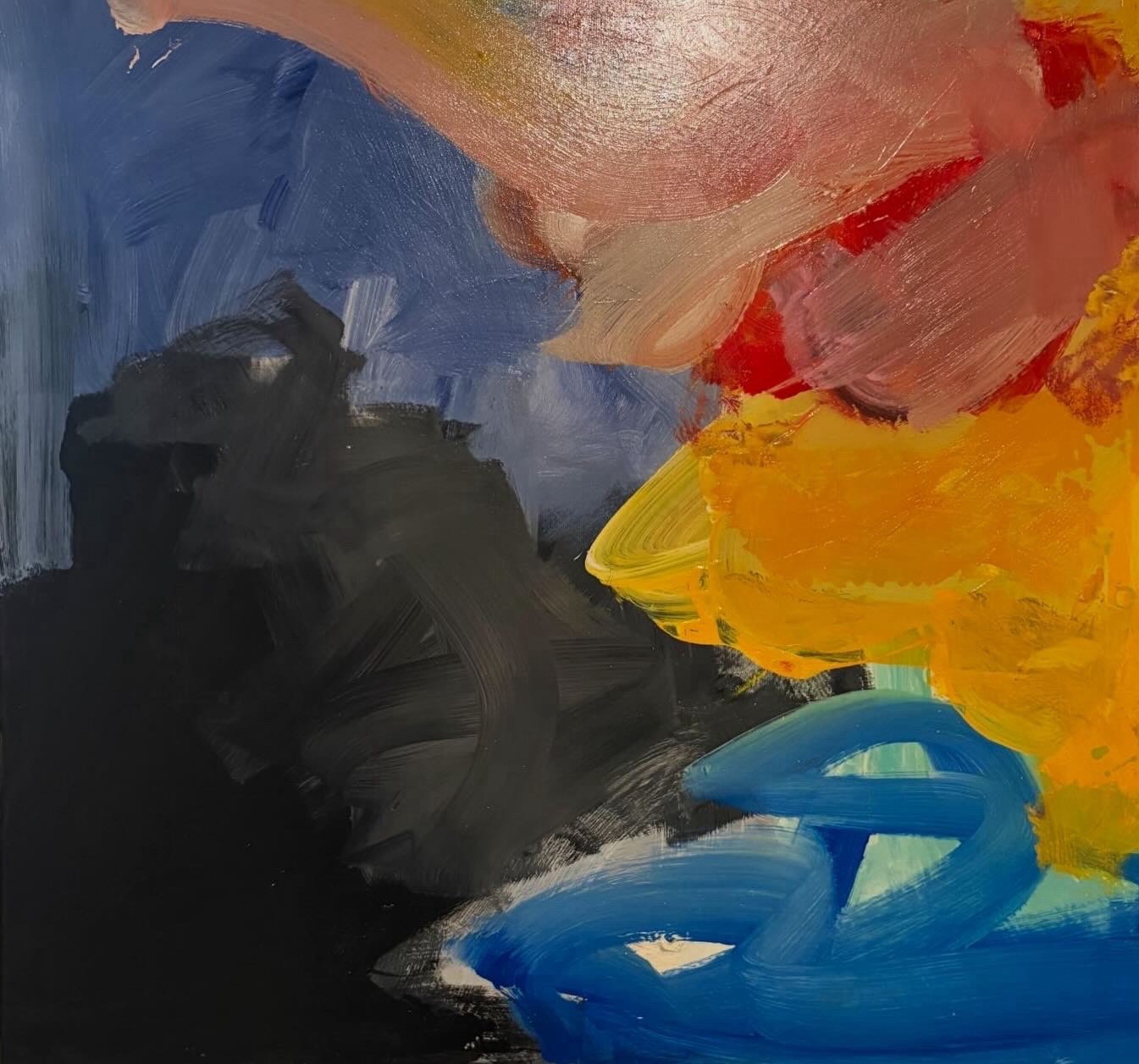 Abstract Acrylics Painting (Set of 2 Canvases)22×22 56x56cm By : Alfred Liriano