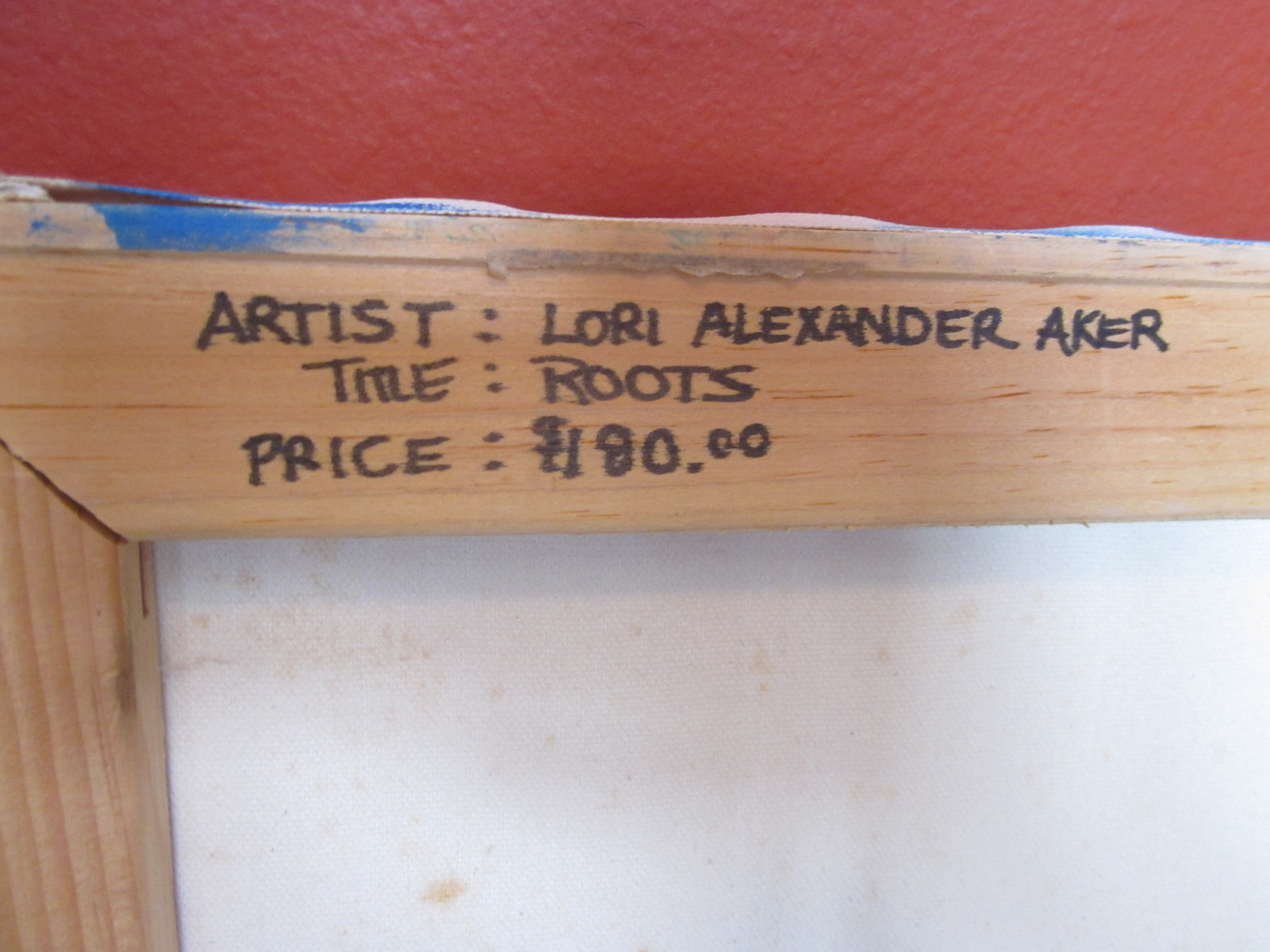 Lori Alexander Aker original signed acrylic painting Roots, Swamp tree