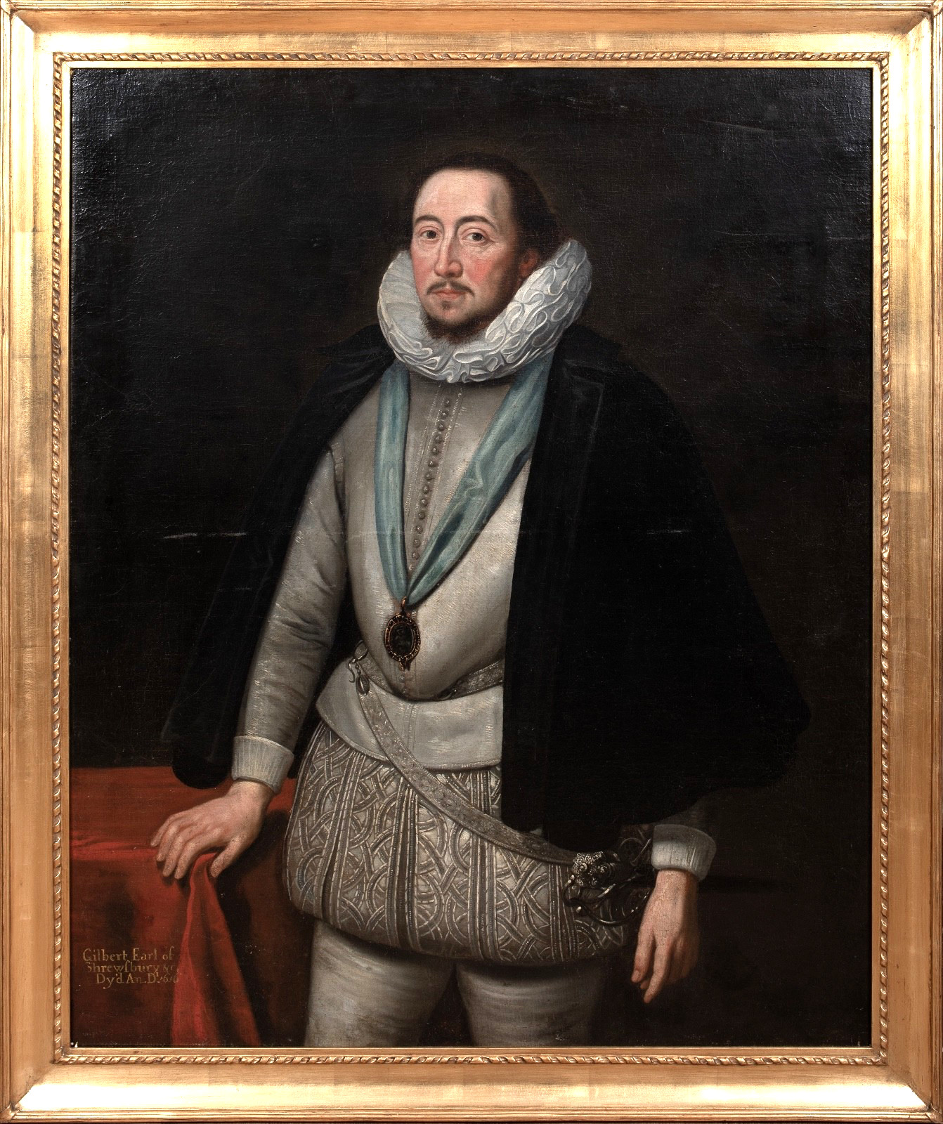 Huge 16th Century Elizabethan Portrait Of Gilbert Talbot 7th Earl of Shrewsbury
