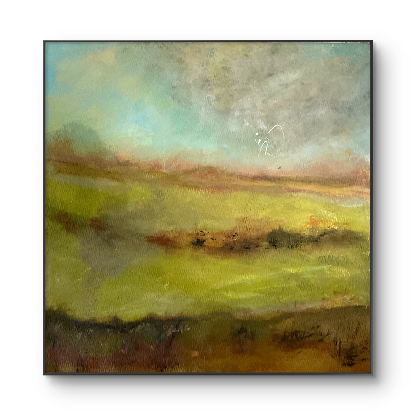 Mary Myers Original Abstract Landscape Painting on 12×12 140lb water color