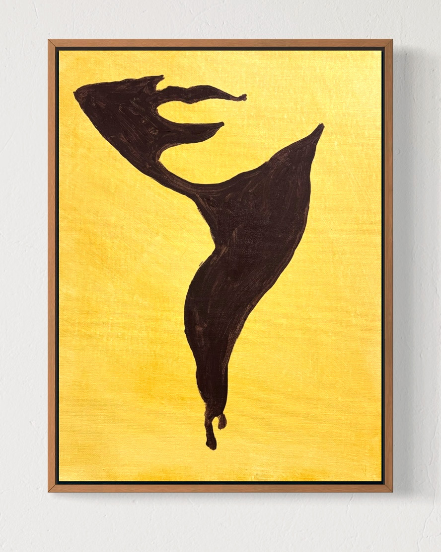 Original Shadow 12×16 Canvas Acrylic Portrait Minimalist Colorful Wall Art