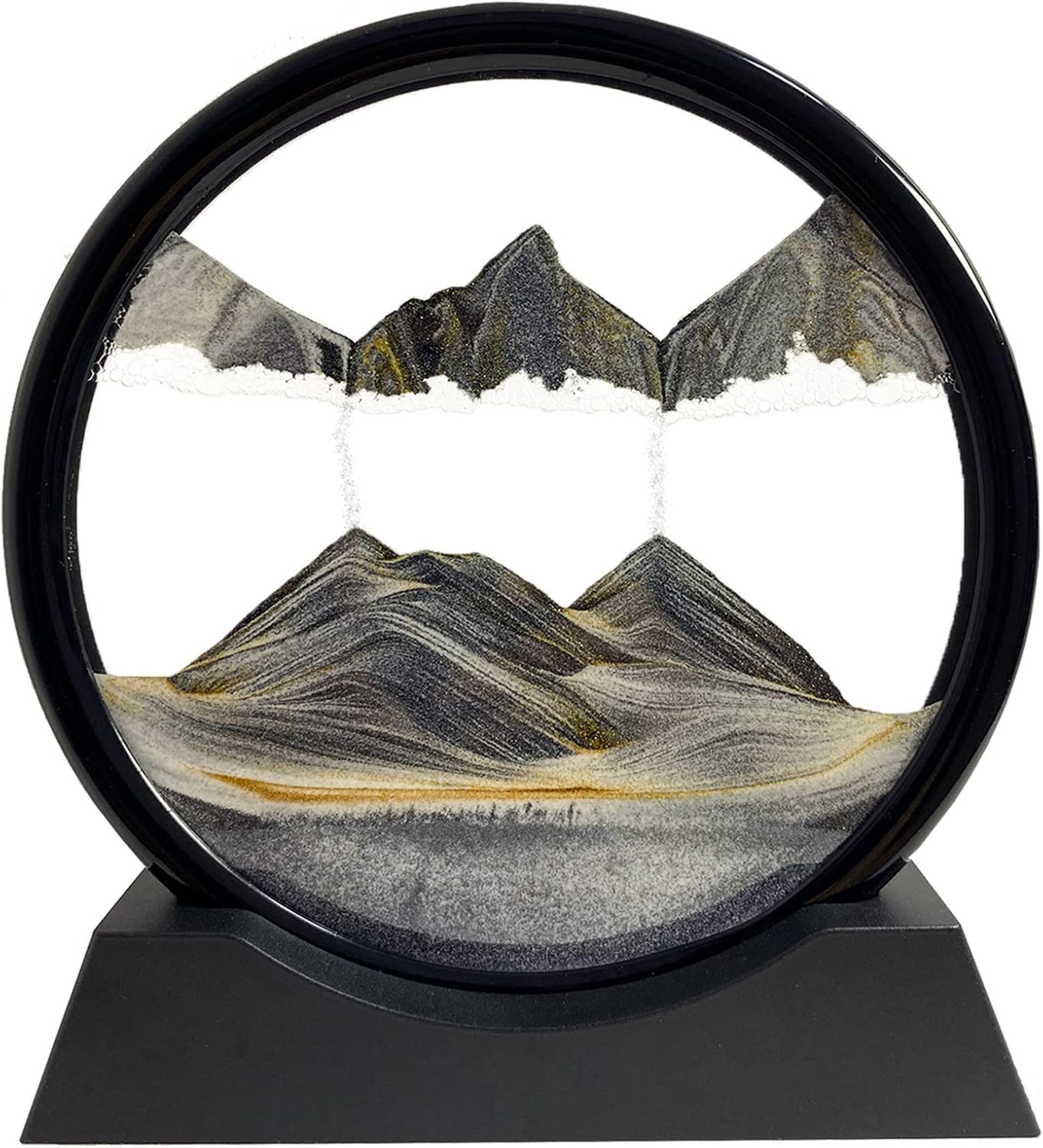 Kinetic 3D Sand Art Picture: 360-Degree Rotatable Ocean Decor for Your Desk