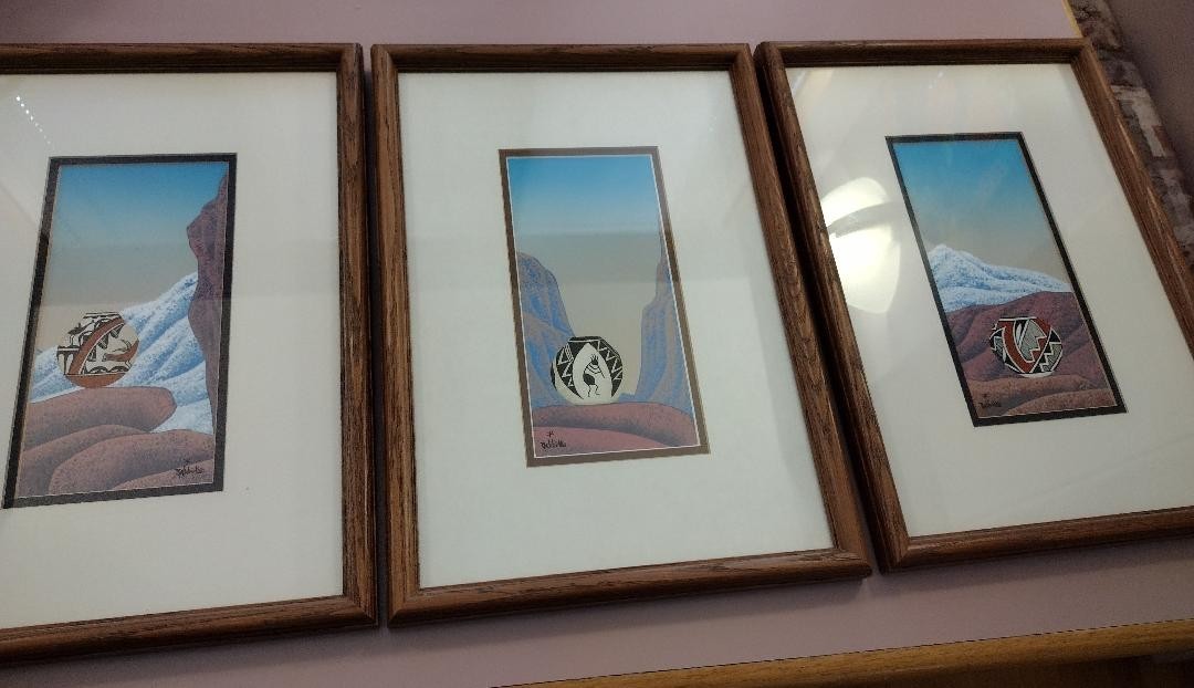 WM.»BILL» RABBIT (1946-2012) LOT OF 4 MATCHING WATER COLOR PAINTINGS ships free