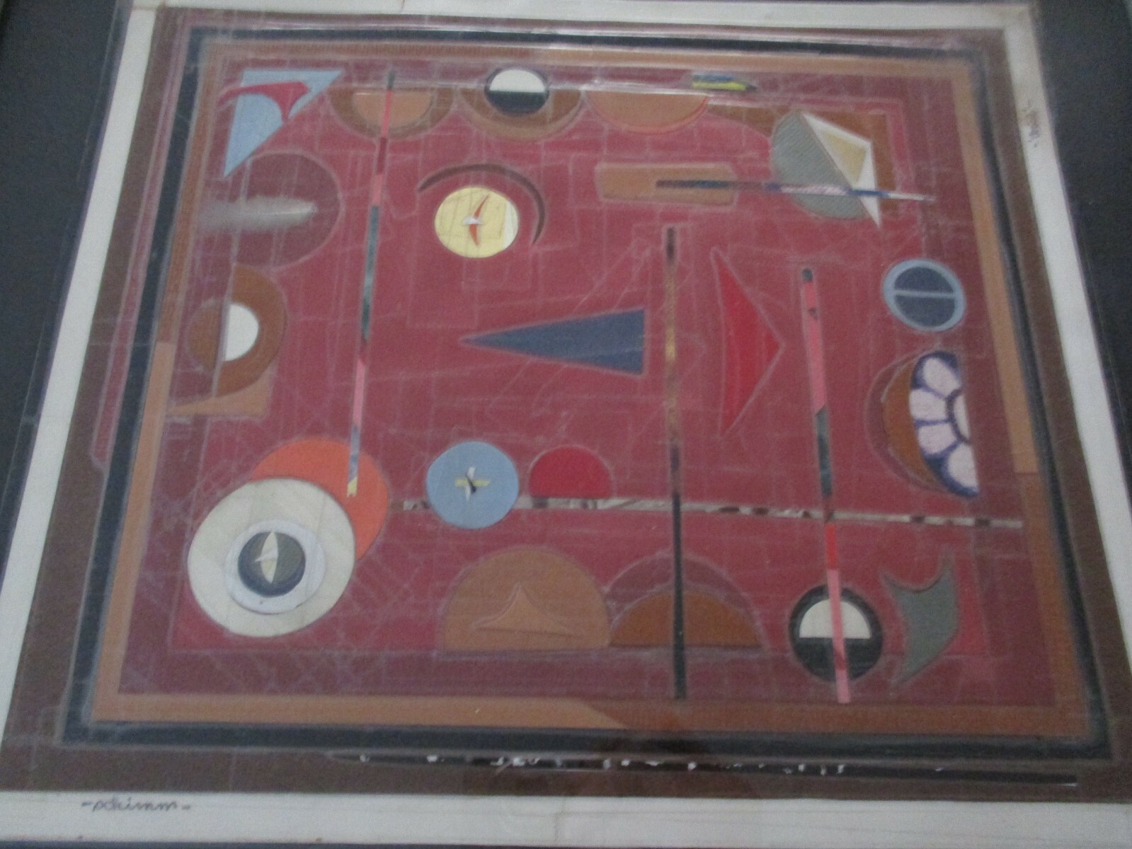 ROBERT CROSSON PAINTING COLLAGE ABSTRACT CUBIST CUBISM CONSTRUCTIVISM MODERNIST