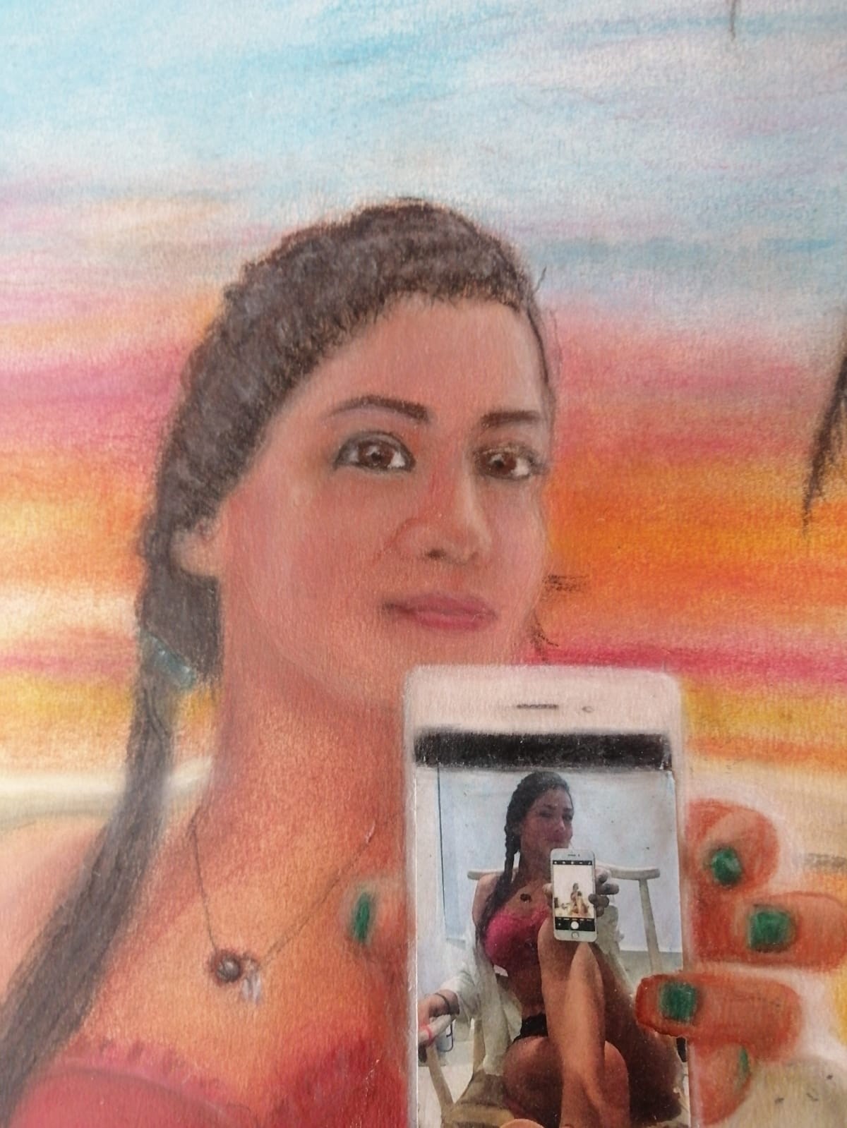 Alexandra, lust at its most sensory expression. Pastel on Carson paper
