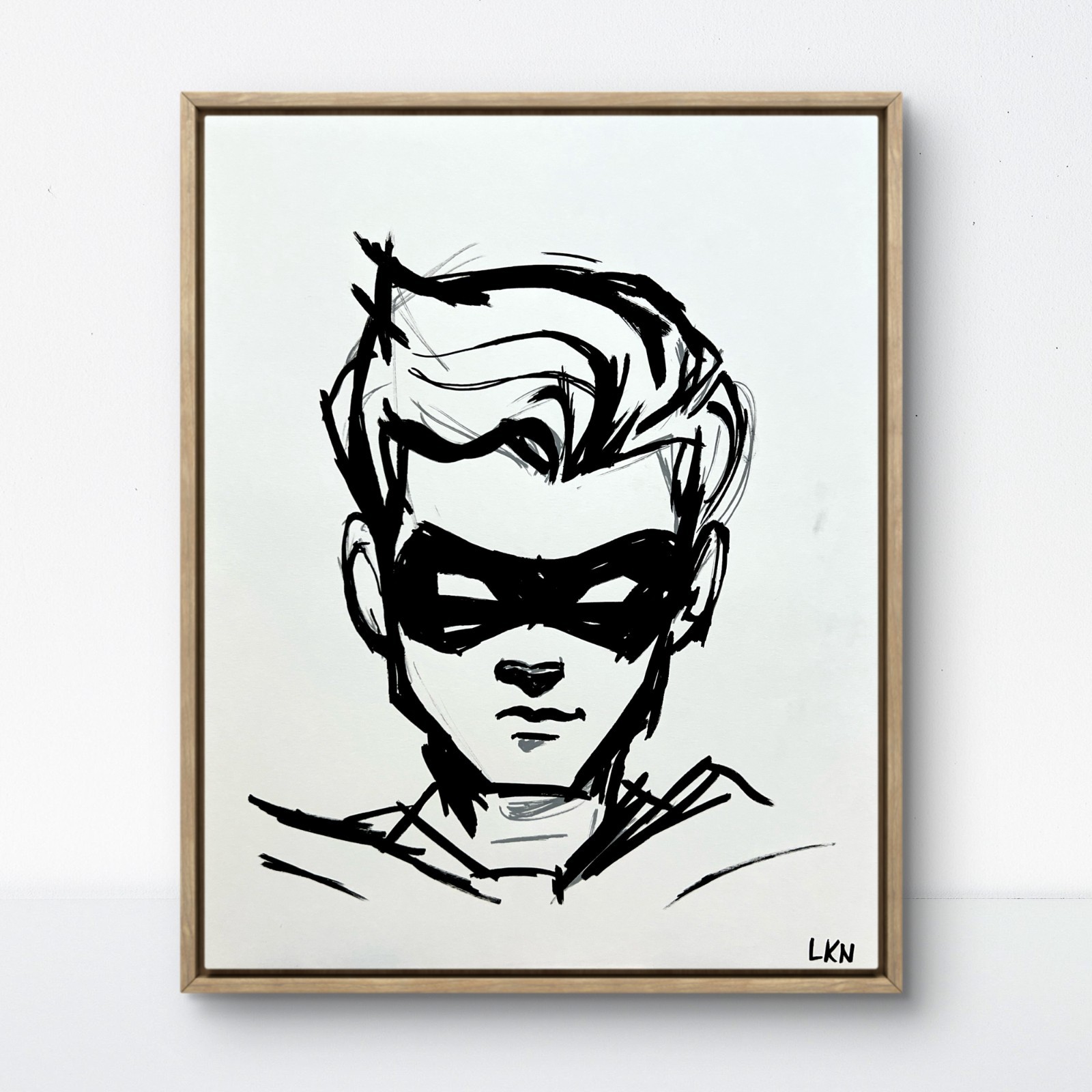 Laeknapes Robin DC 14×11 Original Abstract Paper ExpressionistHome Painting Art