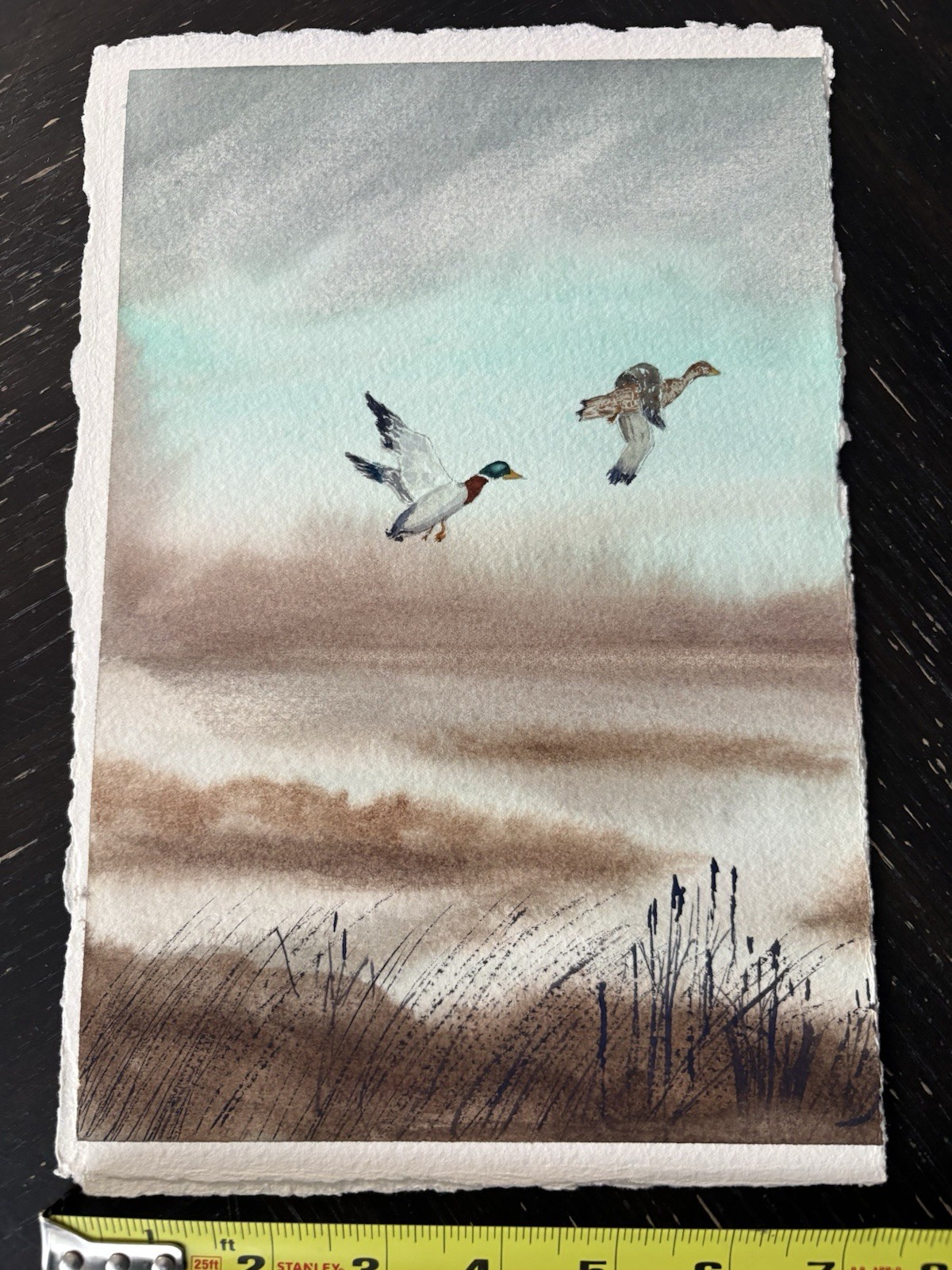Flying Ducks Watercolor Artist Unknown