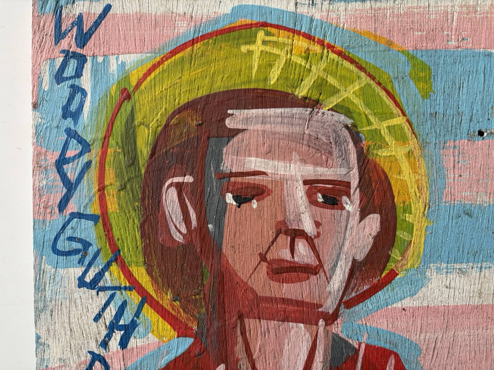 🔥 RARE Klezmatics WOODY GUTHRIE Folk Music Band Album Painting – Steve KEENE