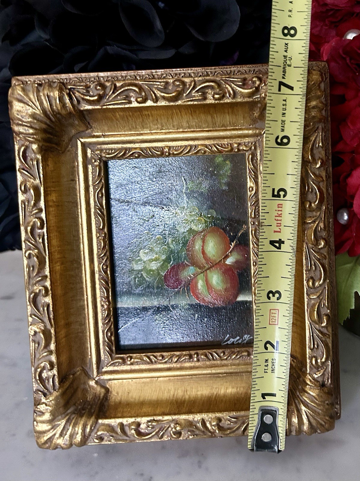 Gold Ornate Oil Painting Wood Square Picture Frame
