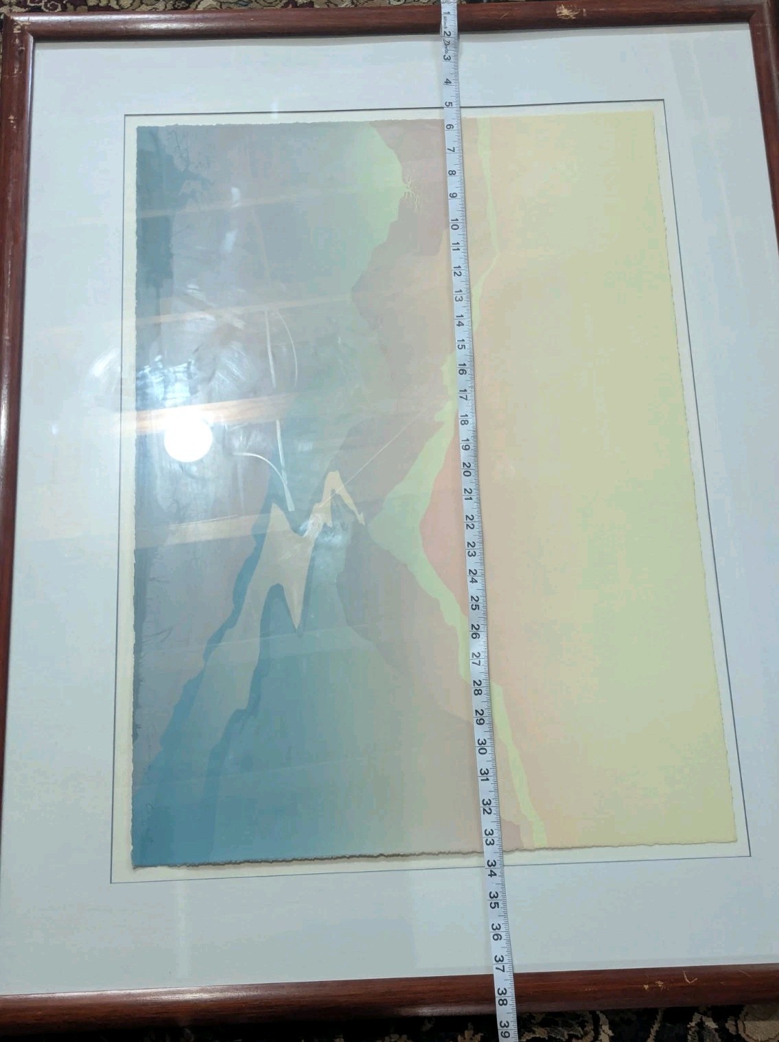 Set Of 2 Large Soft Abstract Landscape Paintings Signed Artwork 36in X 30in READ
