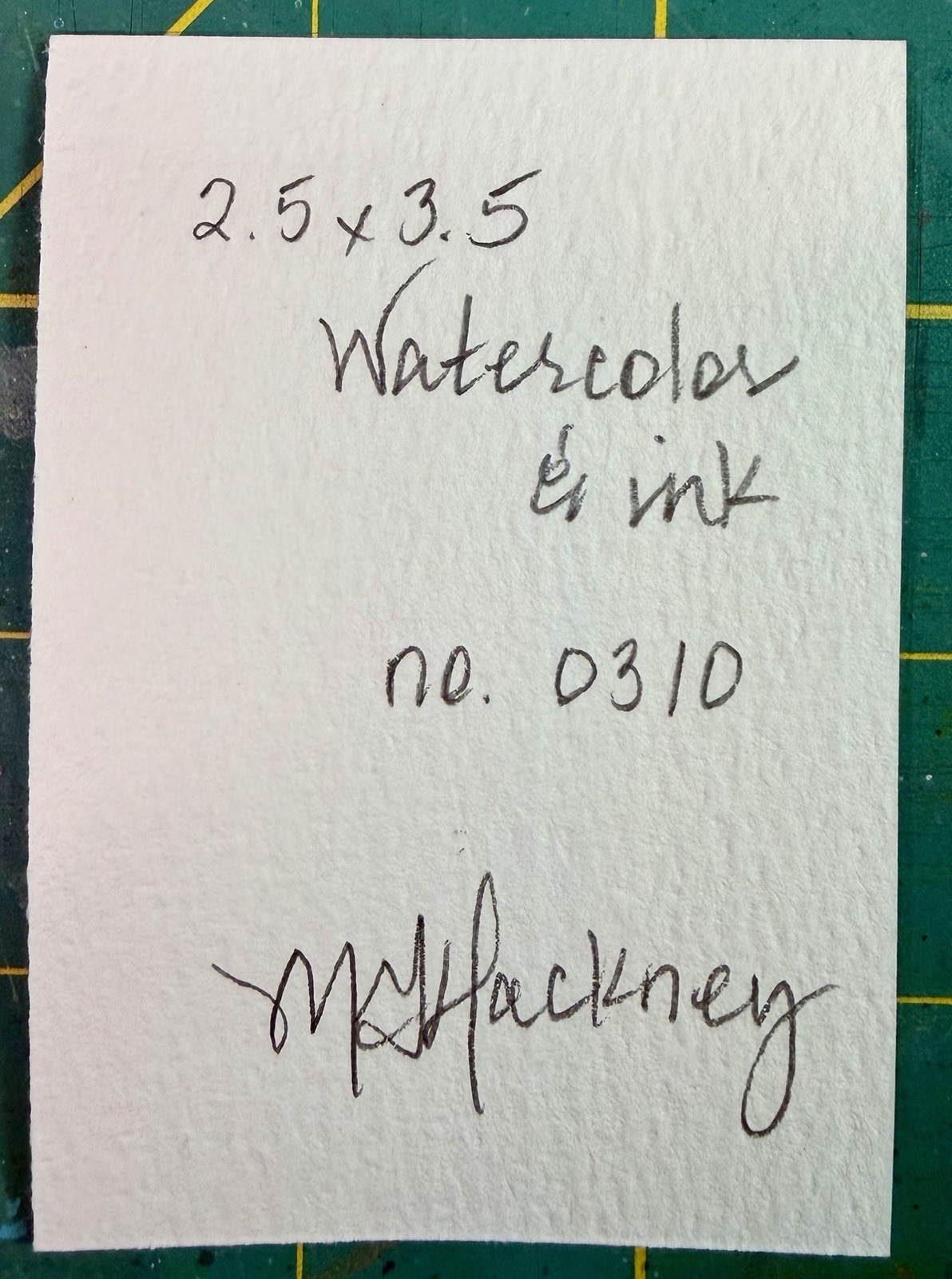 ACEO Painting by M. Hackney Forest Trees Watercolor & Ink, Signed, 2.5×3.5″ 2026