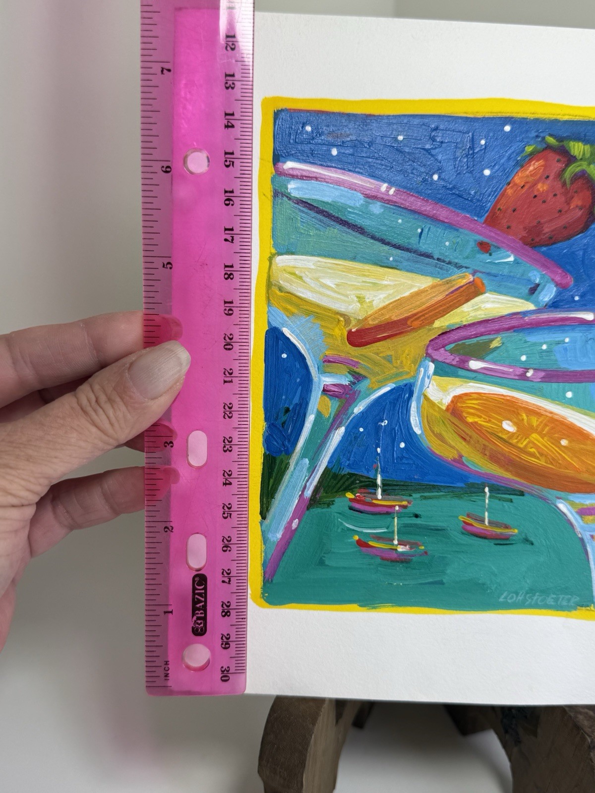 Lori Lohstoeter Original Paintings On Paper Seashell & Cocktails Set Of 2