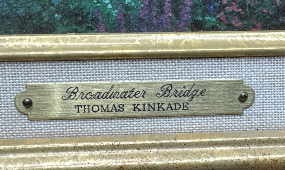 Thomas Kinkade Broadwater Bridge Framed The Classics Collection COA