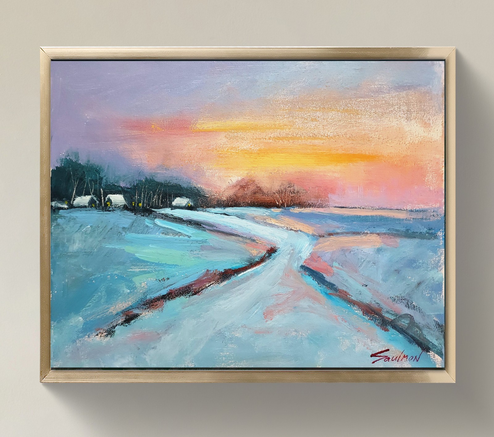 Original Impressionist Painting 14×11 inch on Canvas-Signed by Artist