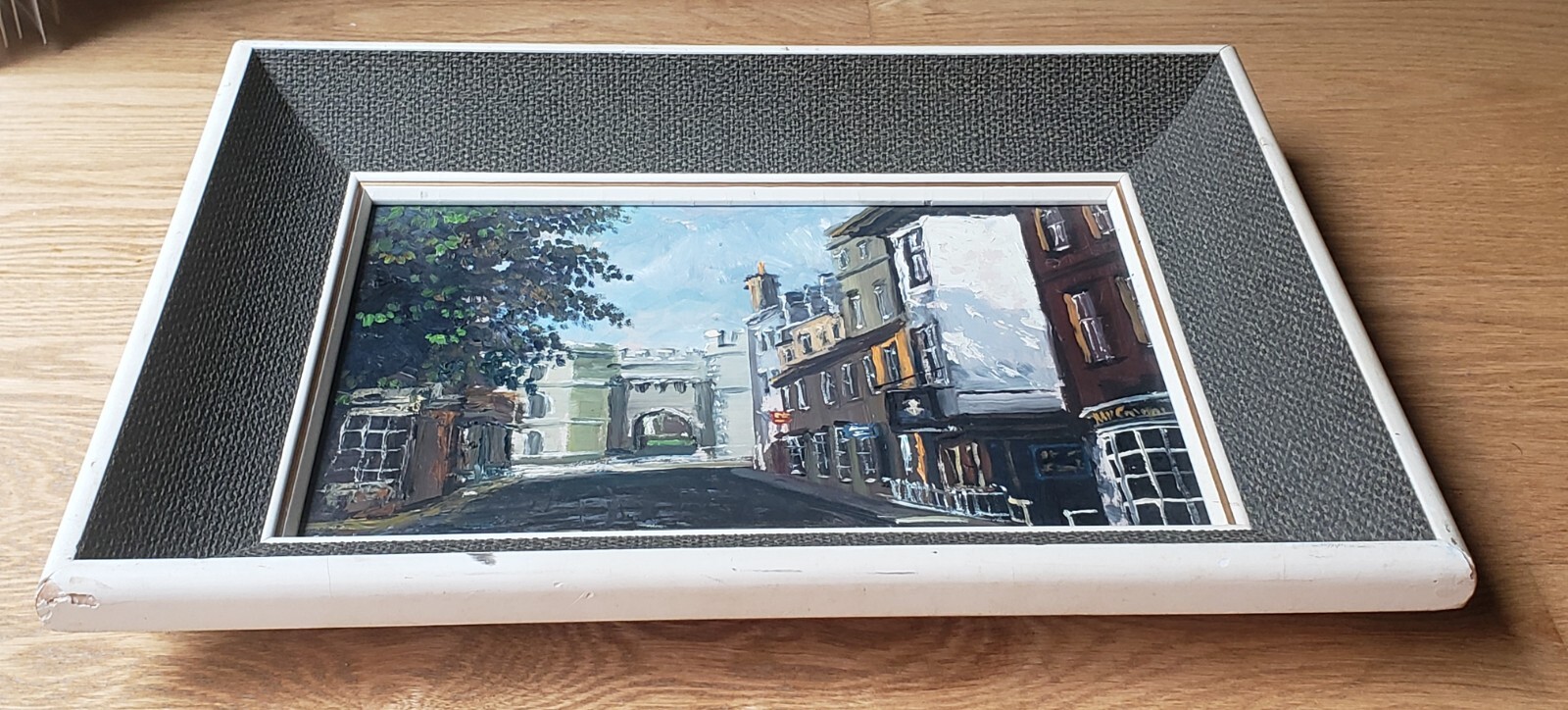 Vintage Mid Century Modernist Painting Oil On Board Windsor Signed Framed