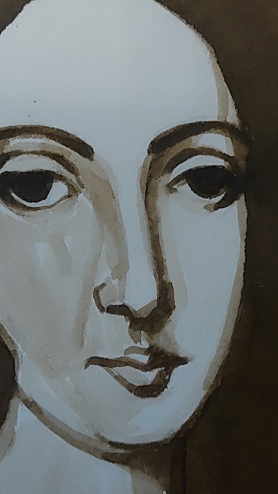 Original Painting «George Sand» – Signed, Zofia Kobytkova, 1989